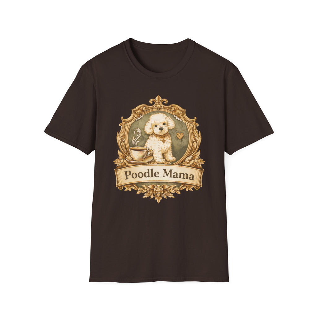 Poodle Mama Filigree Emblem T-Shirt