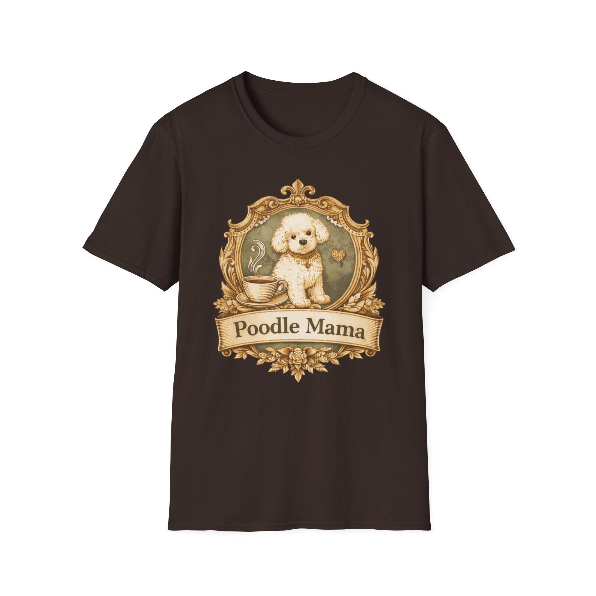 Poodle Mama Filigree Emblem T-Shirt