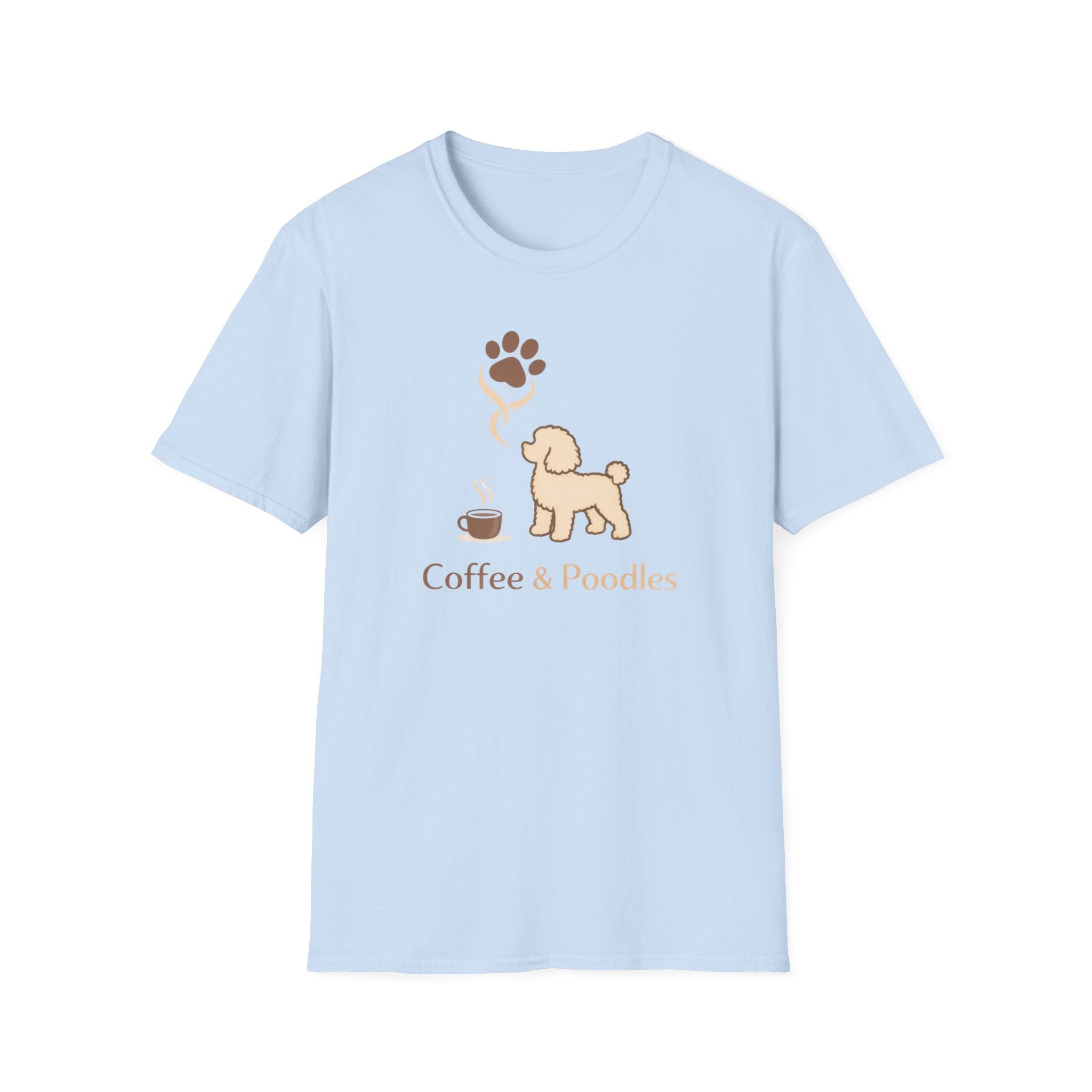 Coffee & Poodles Cup Paw  T-Shirt