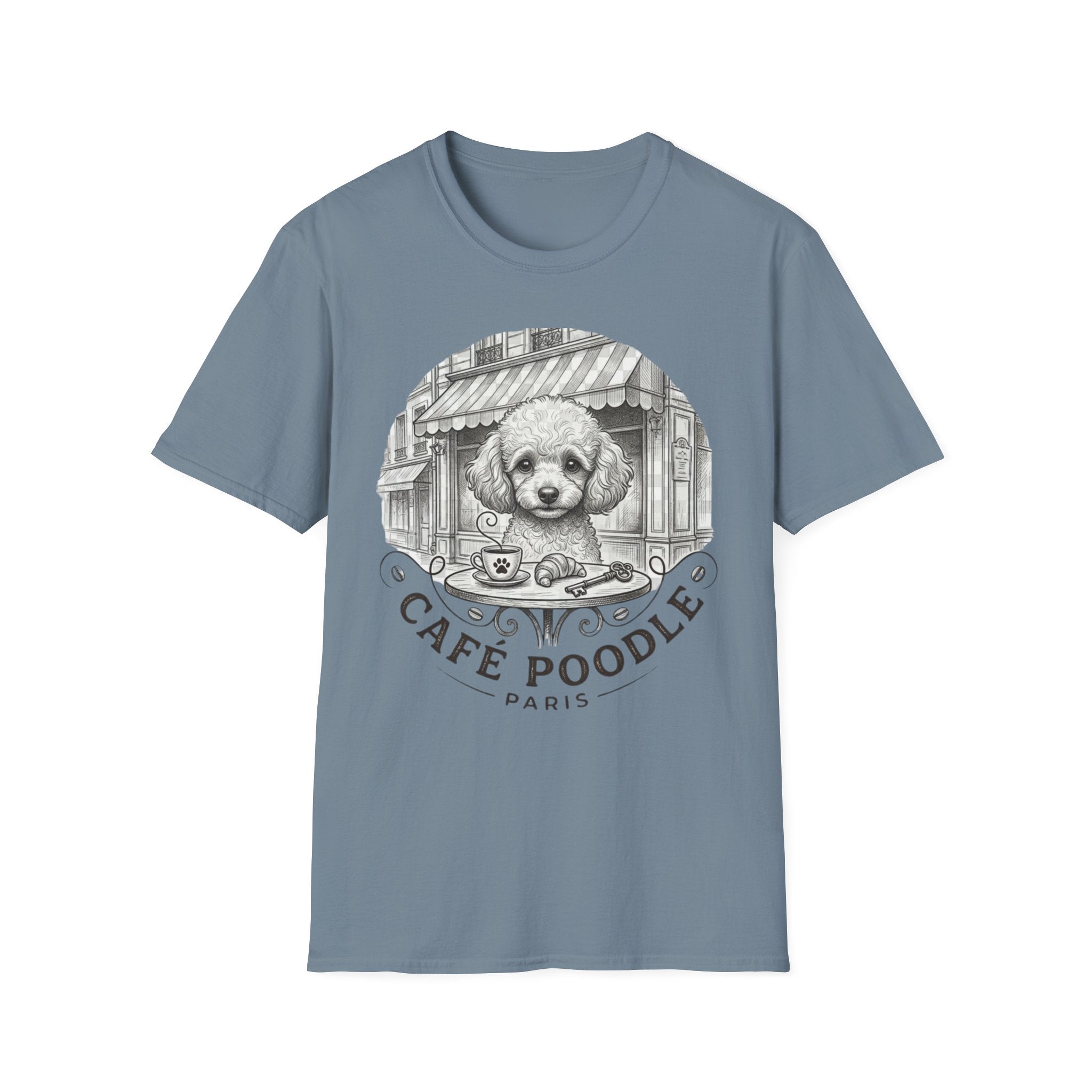 Cafe Poodle Paris Blk T-Shirt