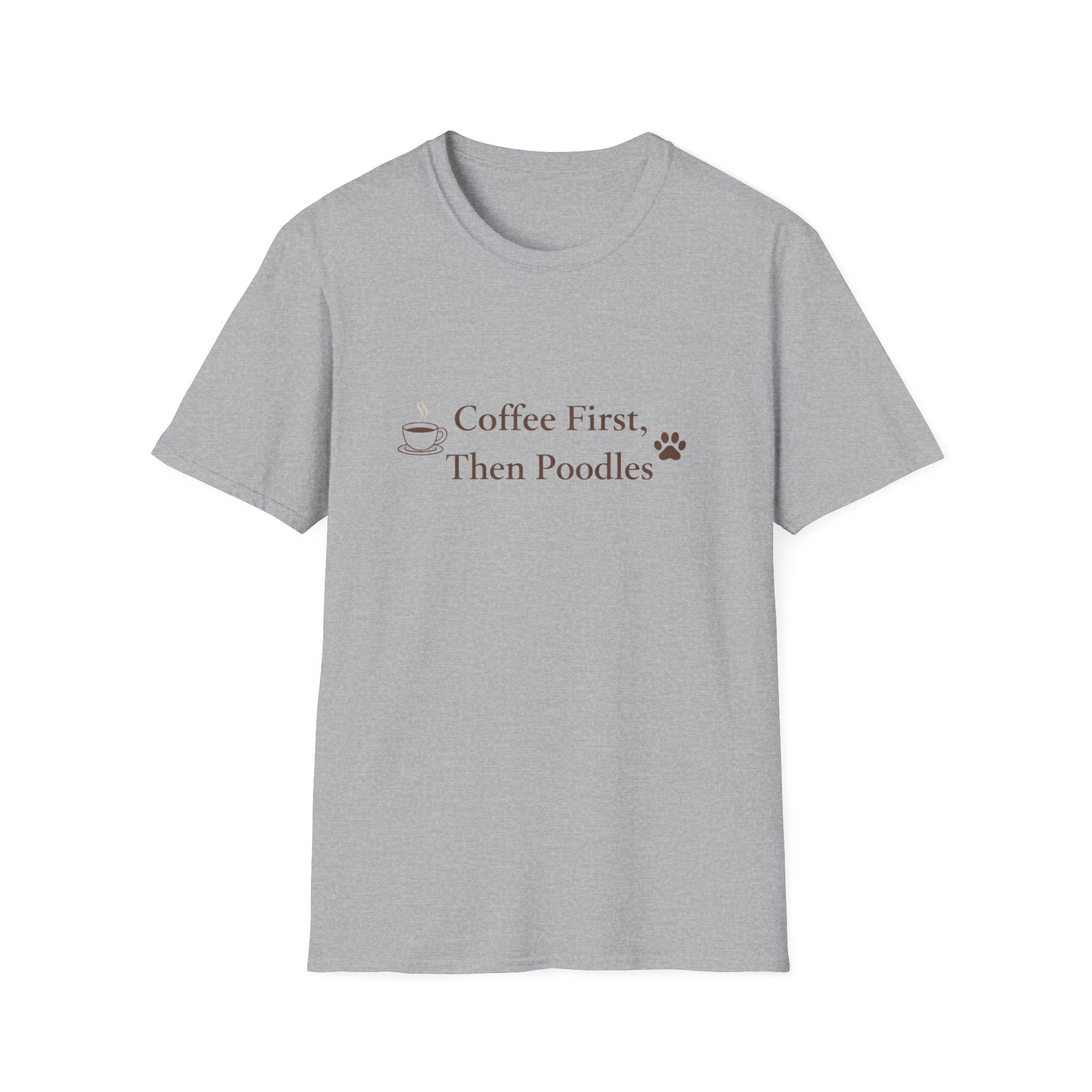 Coffee First, Then Poodles T-Shirt
