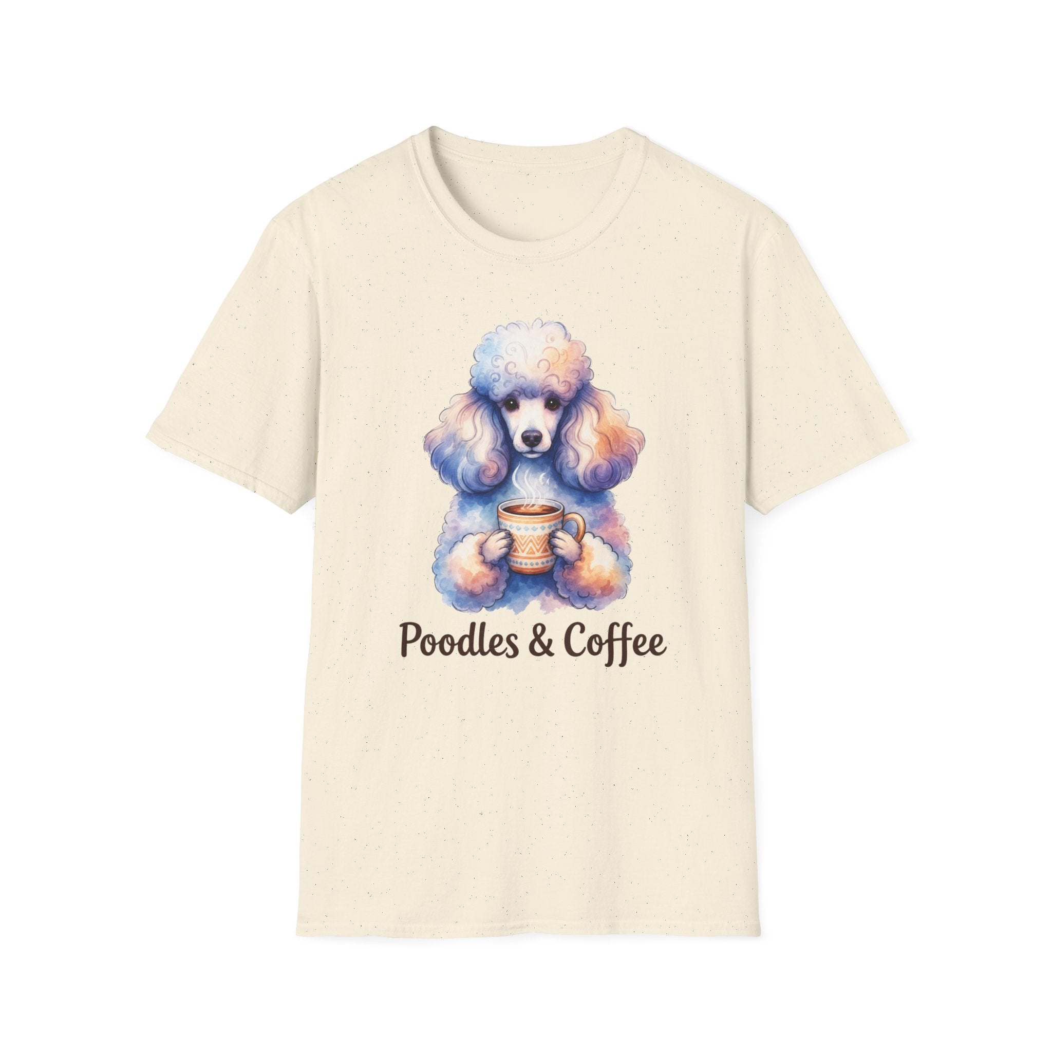 Watercolor Poodles & Coffee T-Shirt