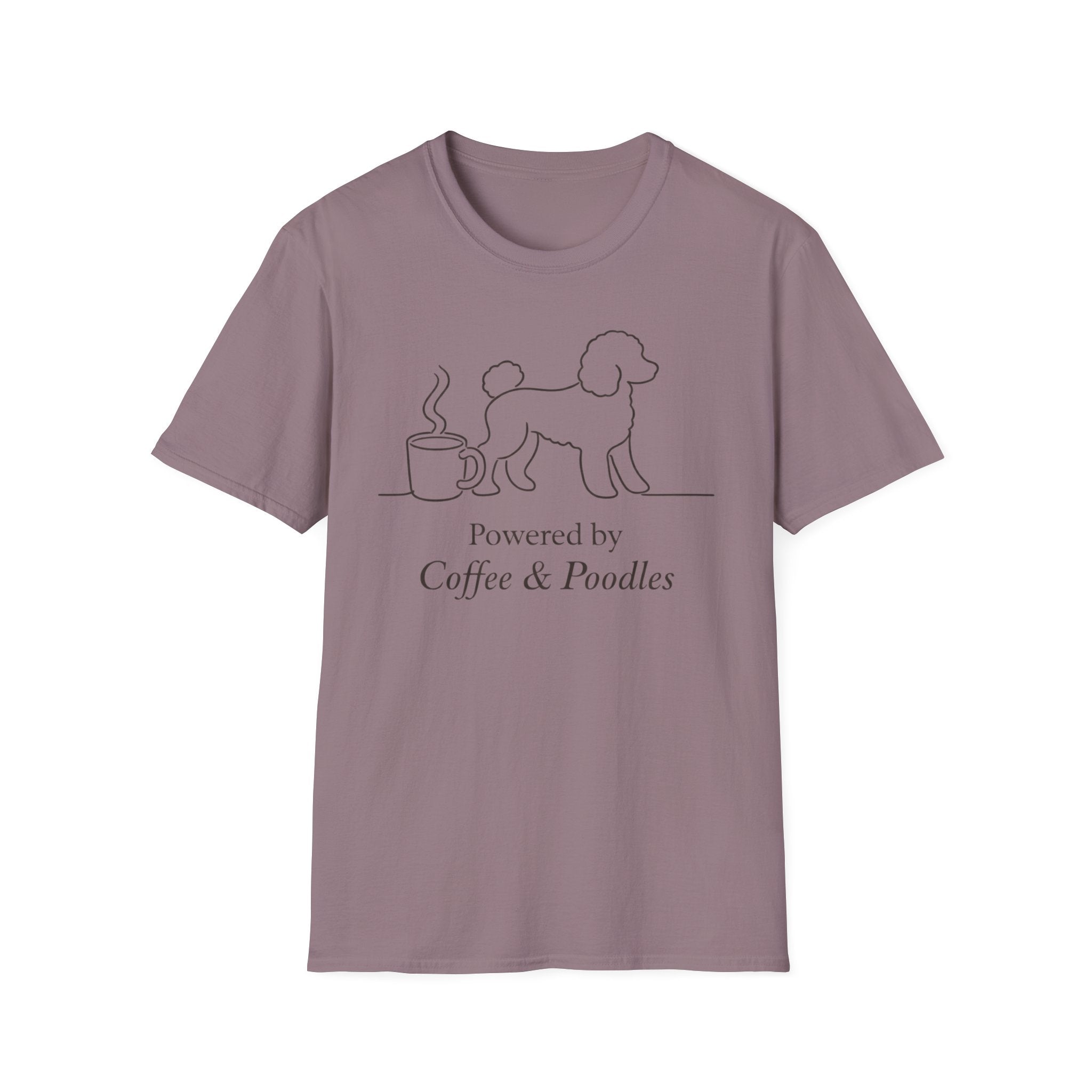 Powered By Coffee & Poodles Silhoutte T-Shirt