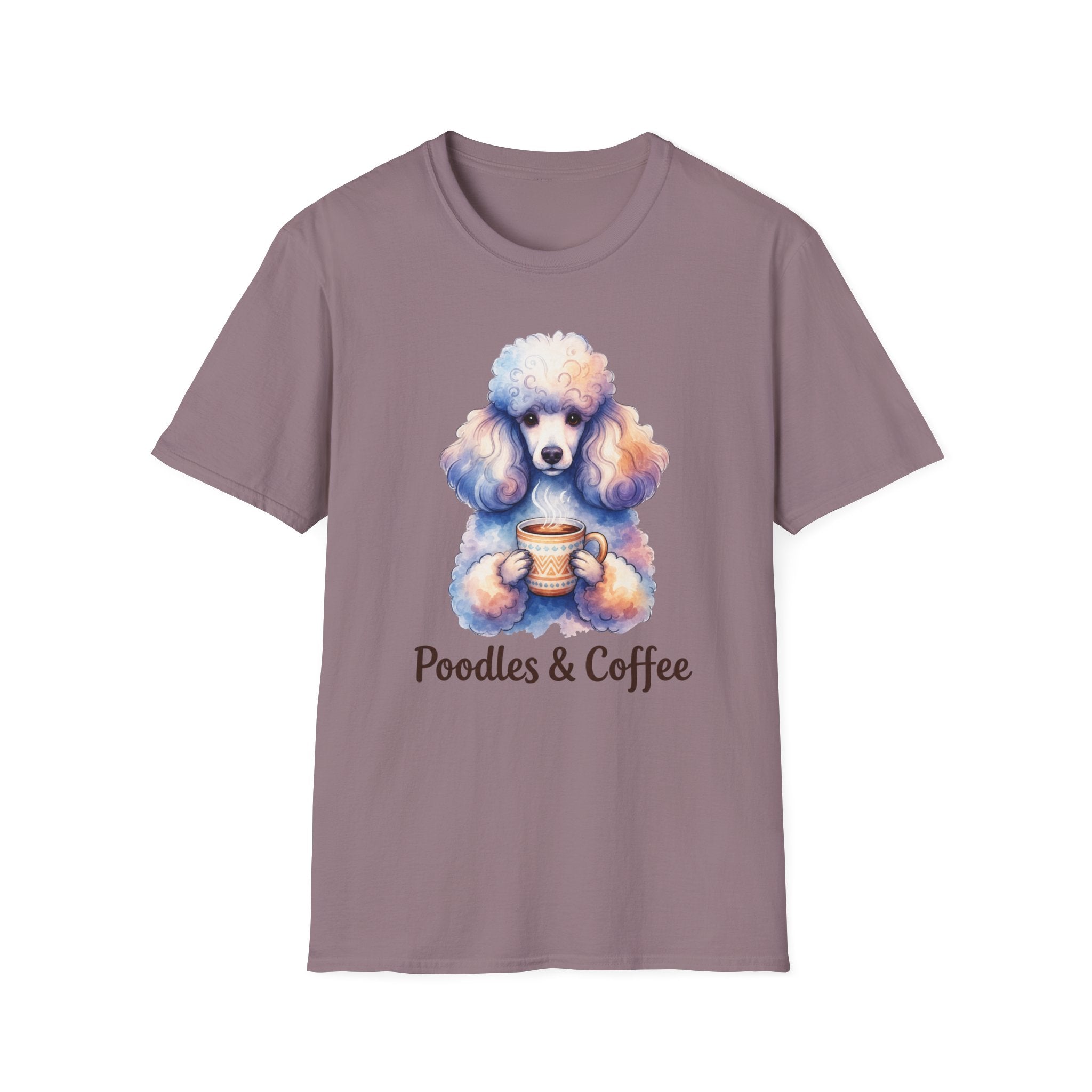Watercolor Poodles & Coffee T-Shirt