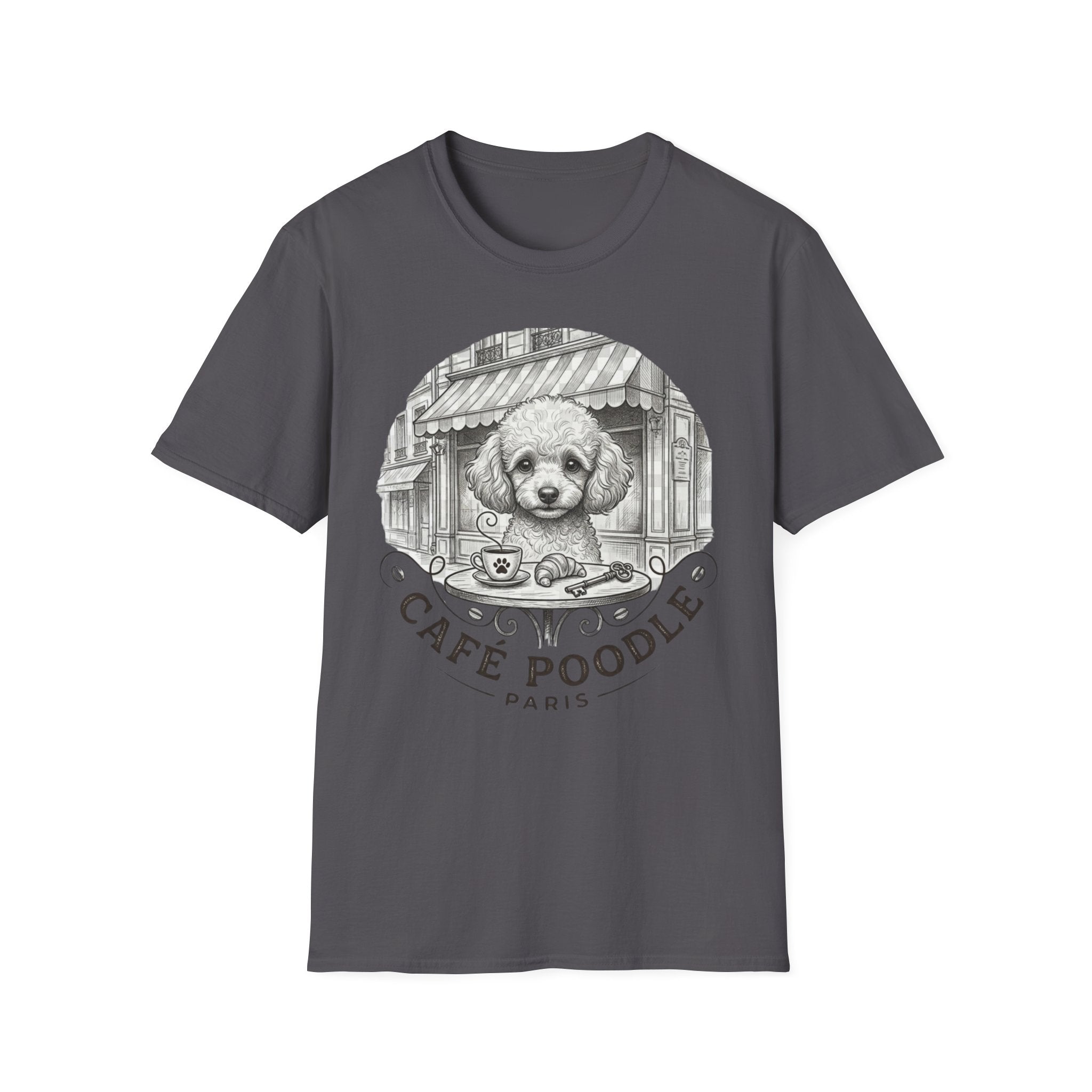 Cafe Poodle Paris Blk T-Shirt