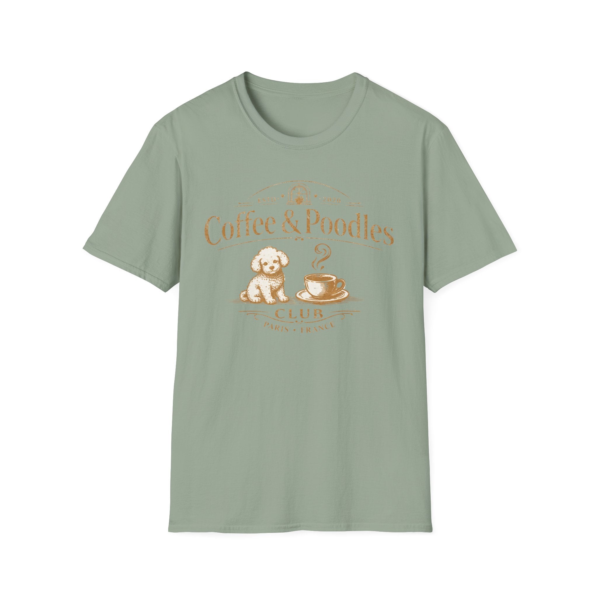 Vintage Coffee & Poodles Club 2026 T-Shirt