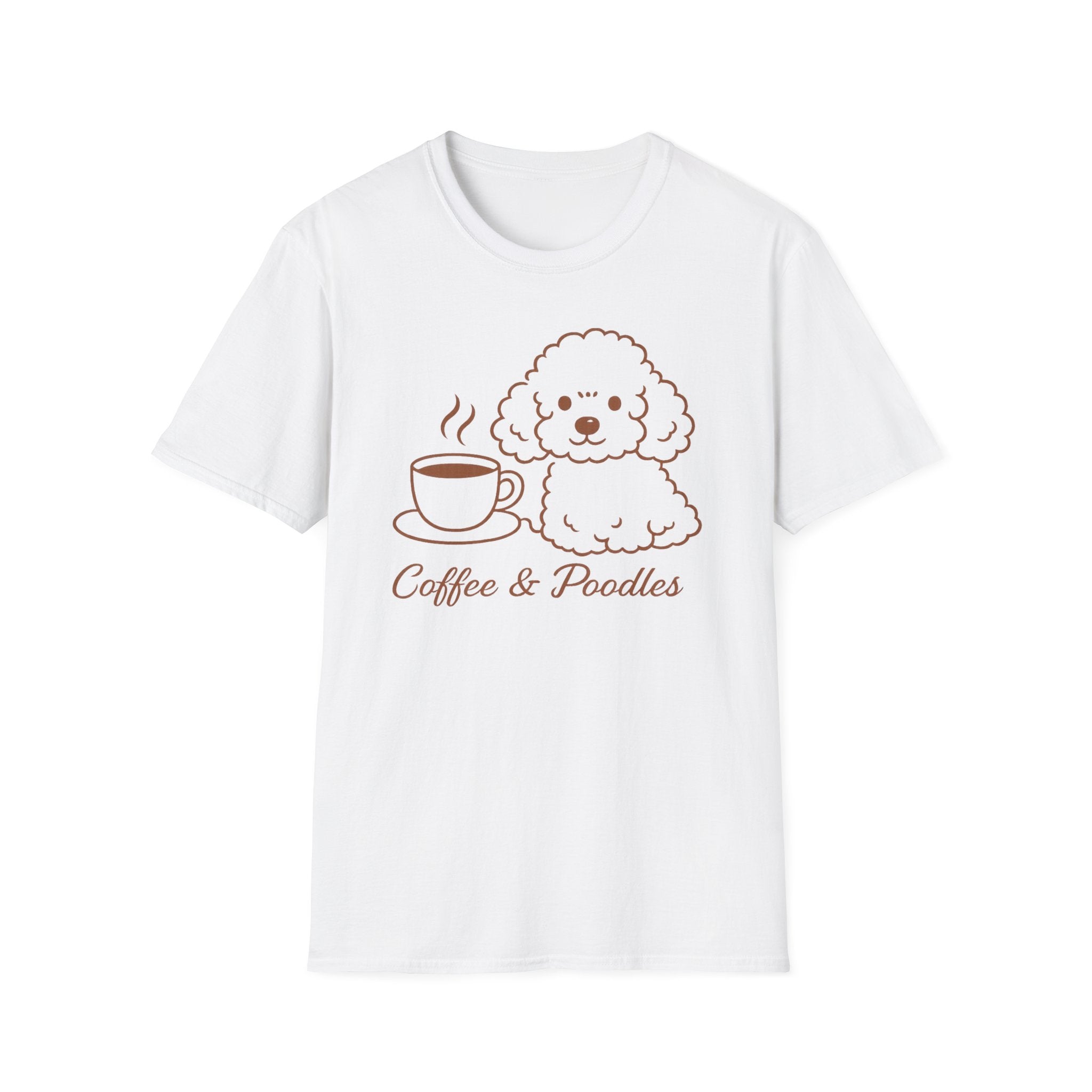 Coffee & Poodles Brown Silhoutte T-Shirt