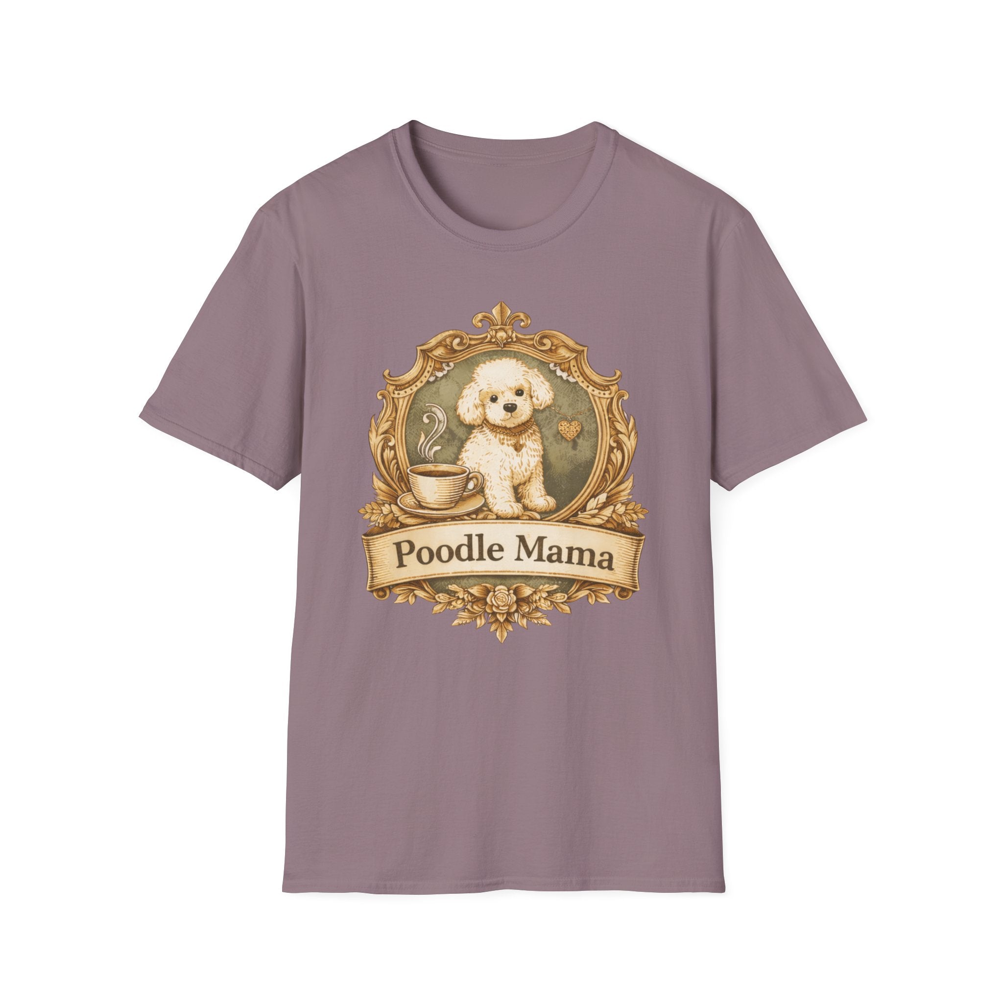 Poodle Mama Filigree Emblem T-Shirt