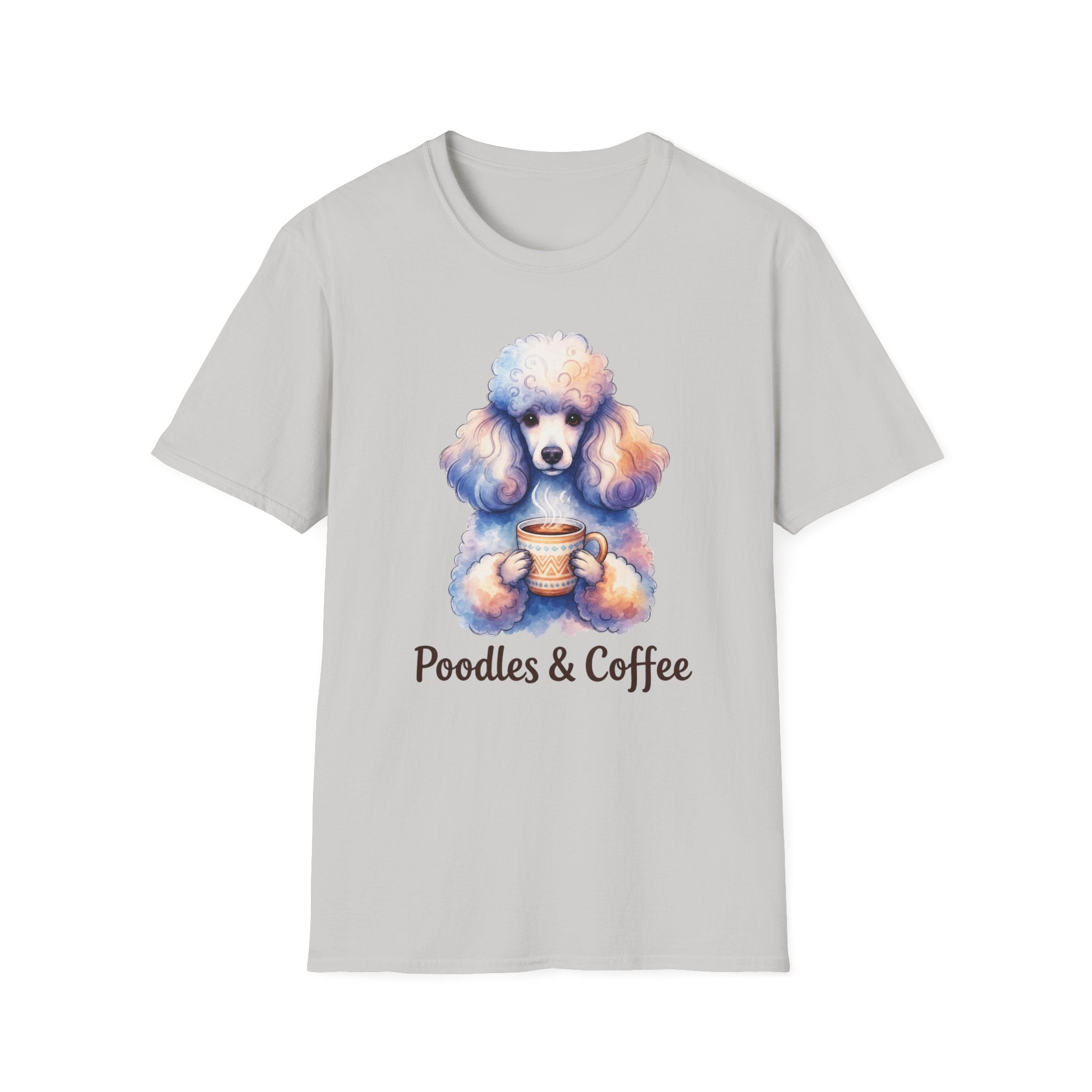 Watercolor Poodles & Coffee T-Shirt