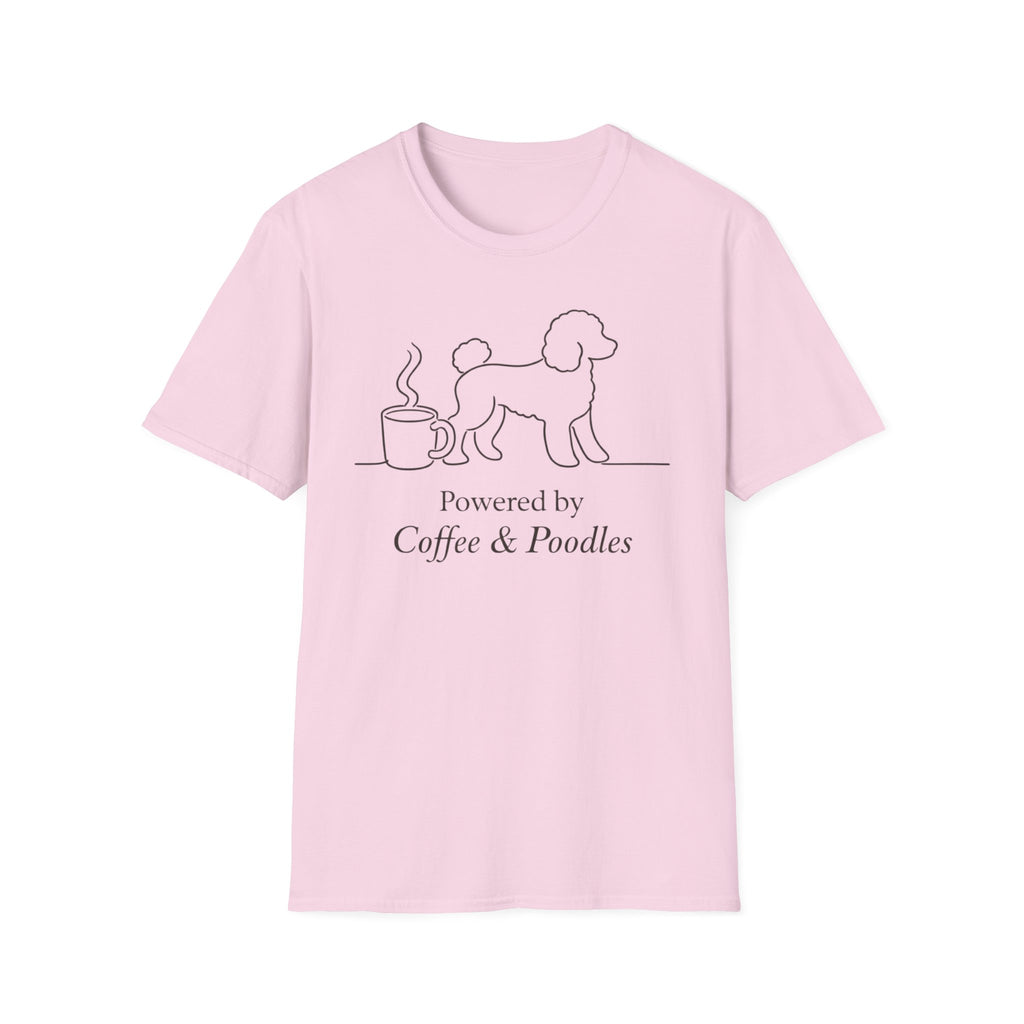 Powered By Coffee & Poodles Silhoutte T-Shirt