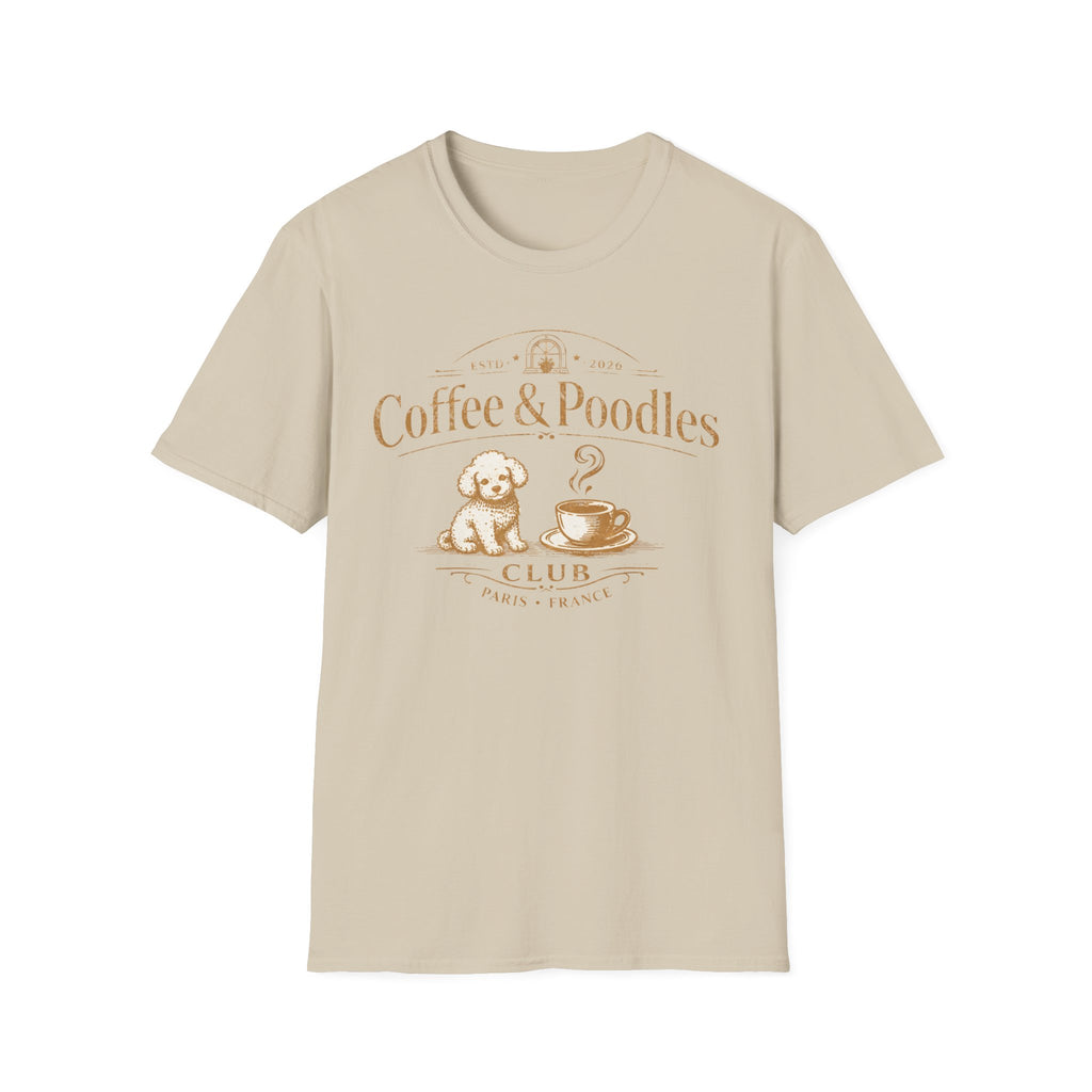 Vintage Coffee & Poodles Club 2026 T-Shirt