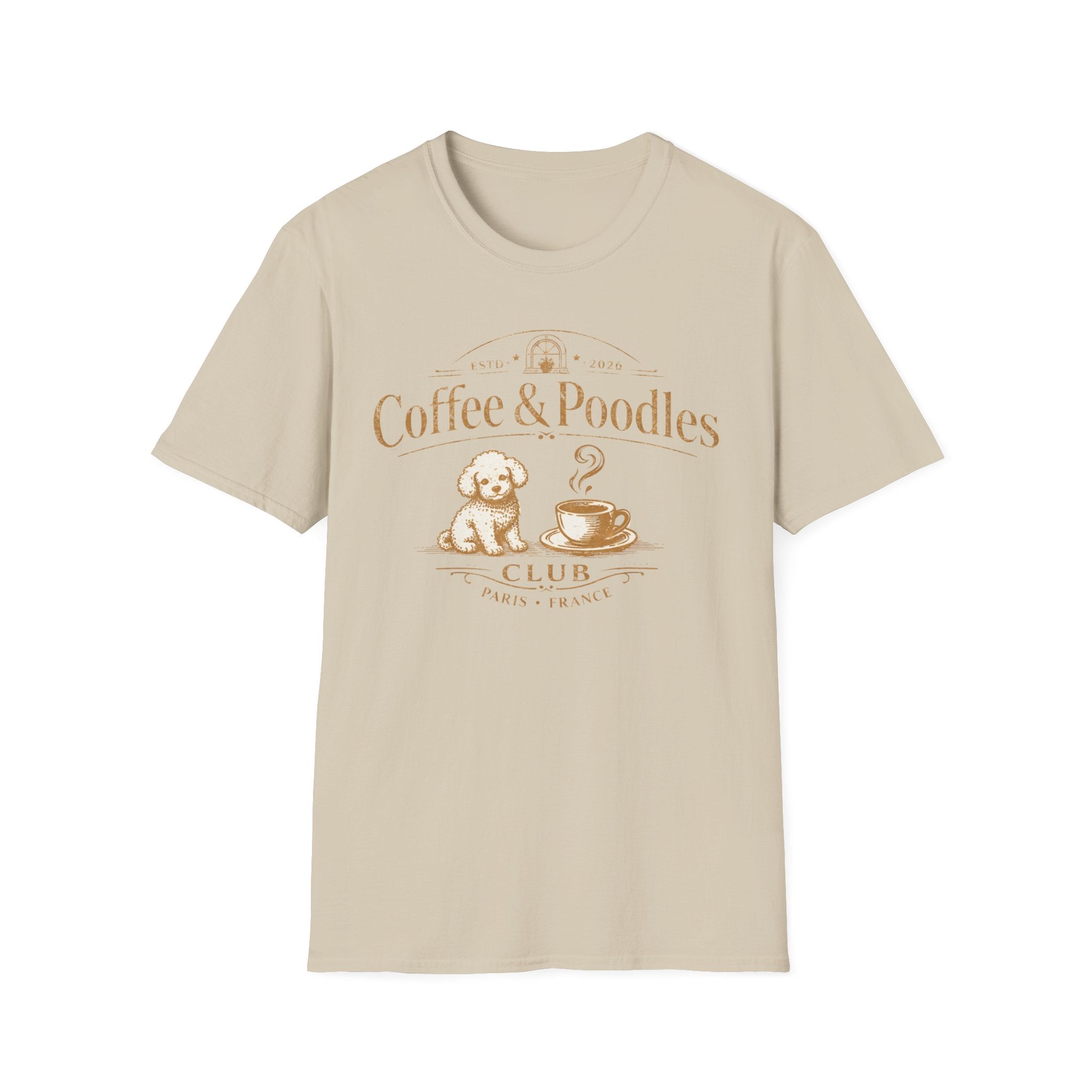 Vintage Coffee & Poodles Club 2026 T-Shirt