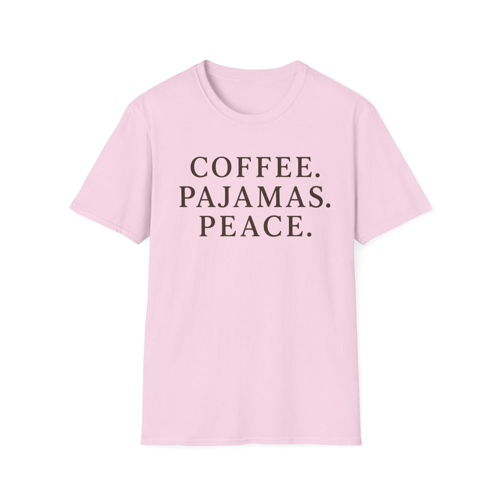 Coffee.Pajamas.Peace. T-Shirt