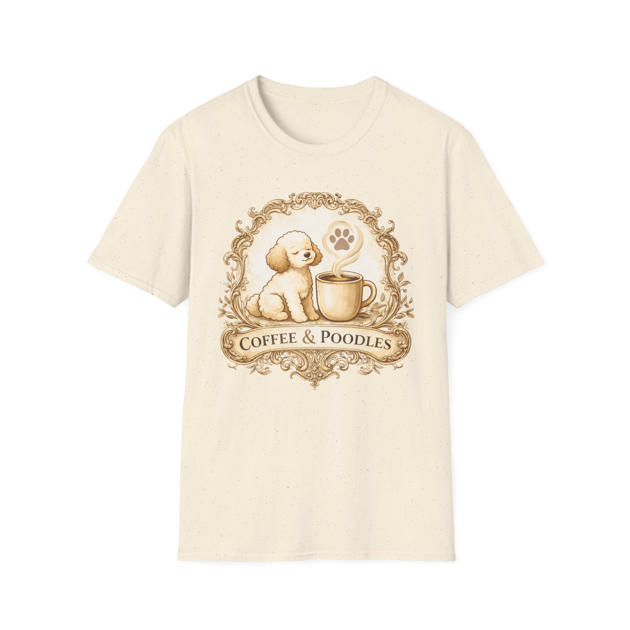 Coffee & Poodles Filigree Emblem T-Shirt