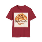 70's Retro Coffee Poodles Repeat T-Shirt