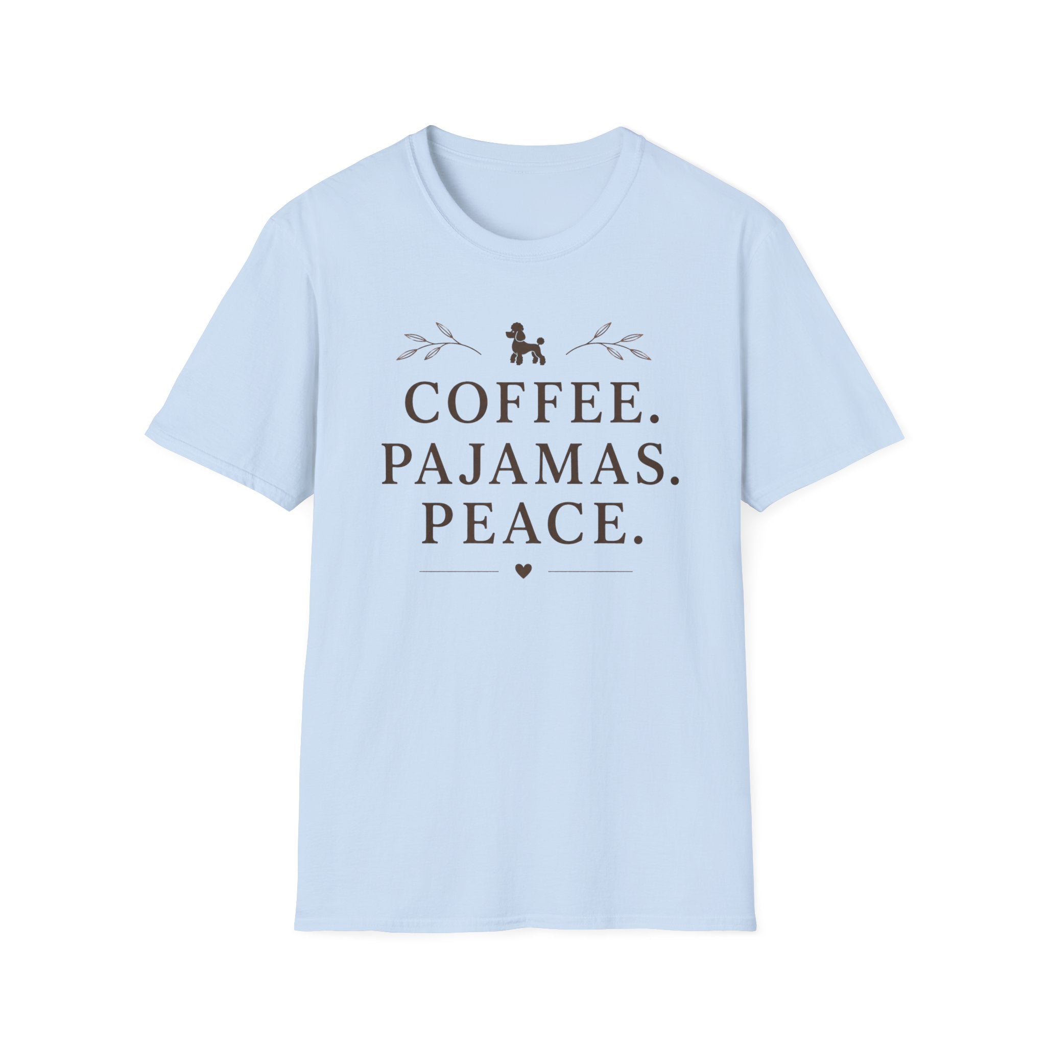 Coffee.Pajamas.Peace.Poodle T-Shirt