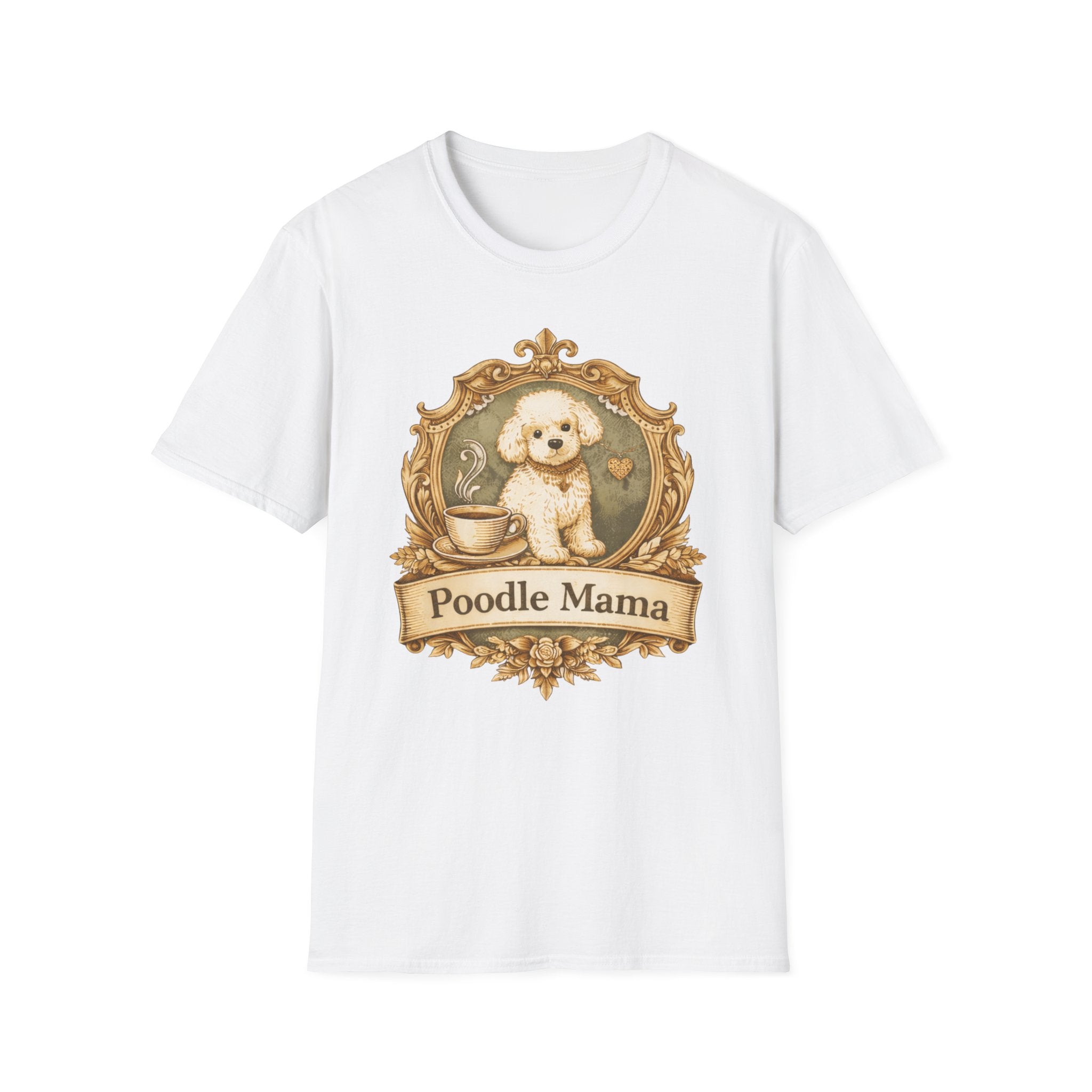Poodle Mama Filigree Emblem T-Shirt