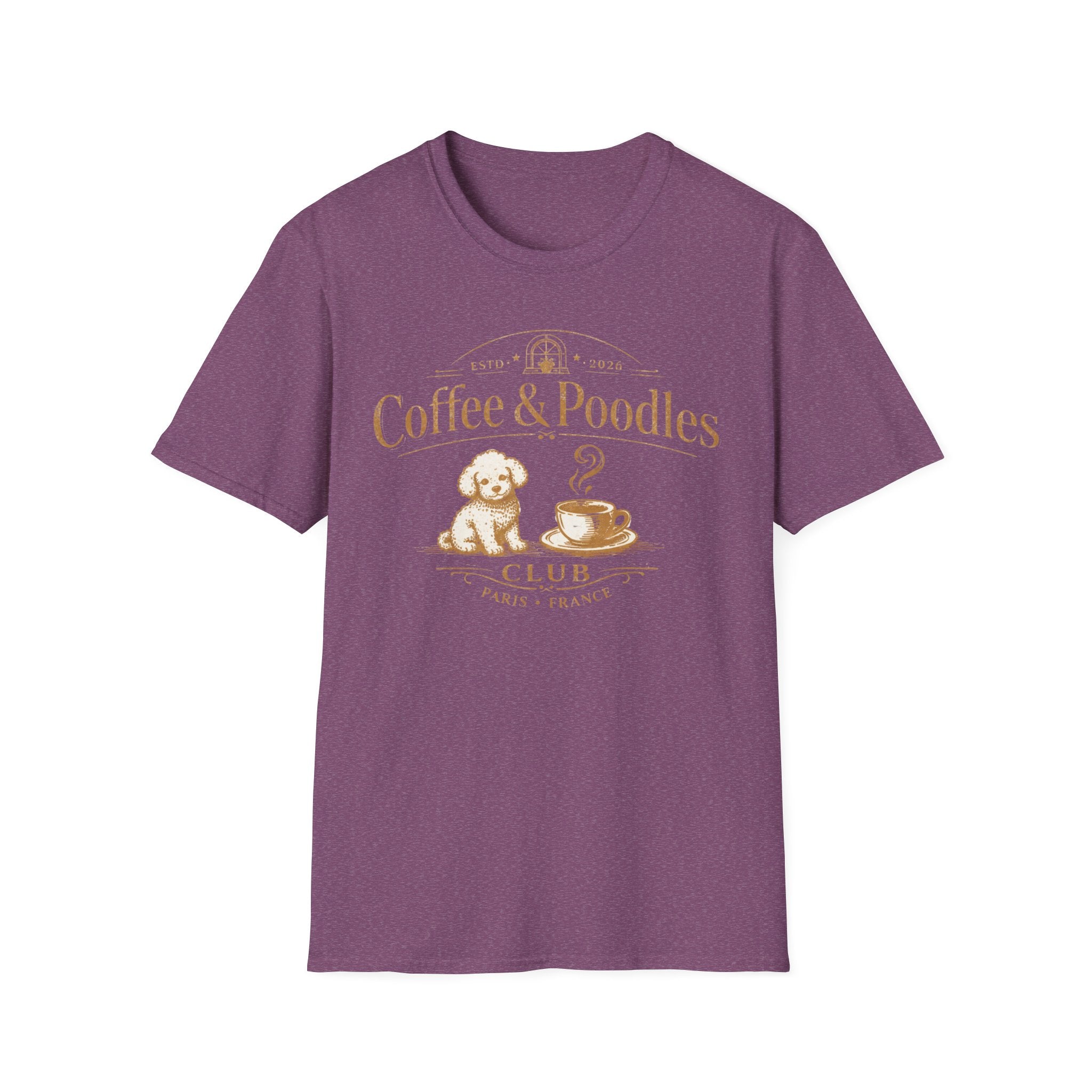 Vintage Coffee & Poodles Club 2026 T-Shirt