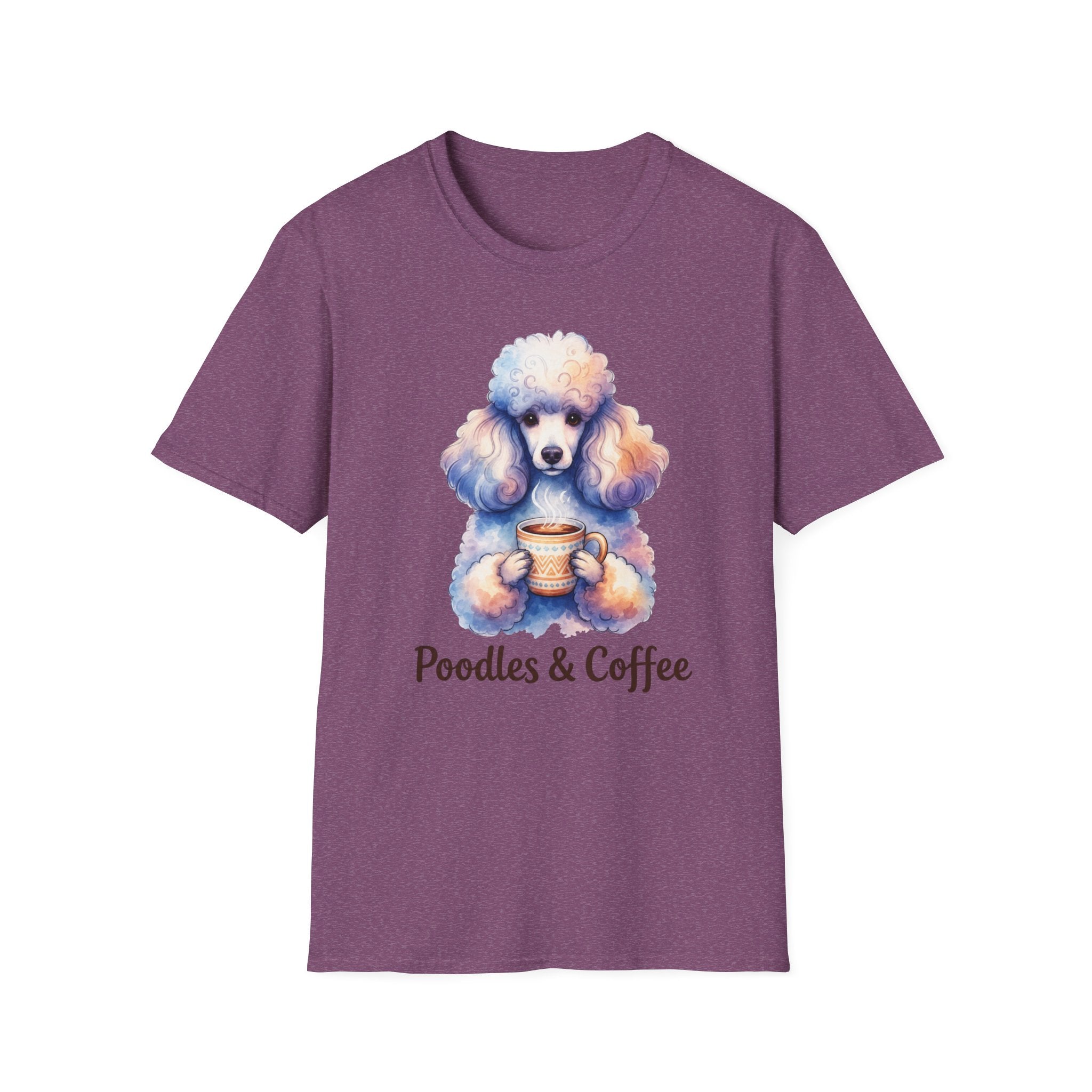 Watercolor Poodles & Coffee T-Shirt