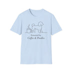 Powered By Coffee & Poodles Silhoutte T-Shirt