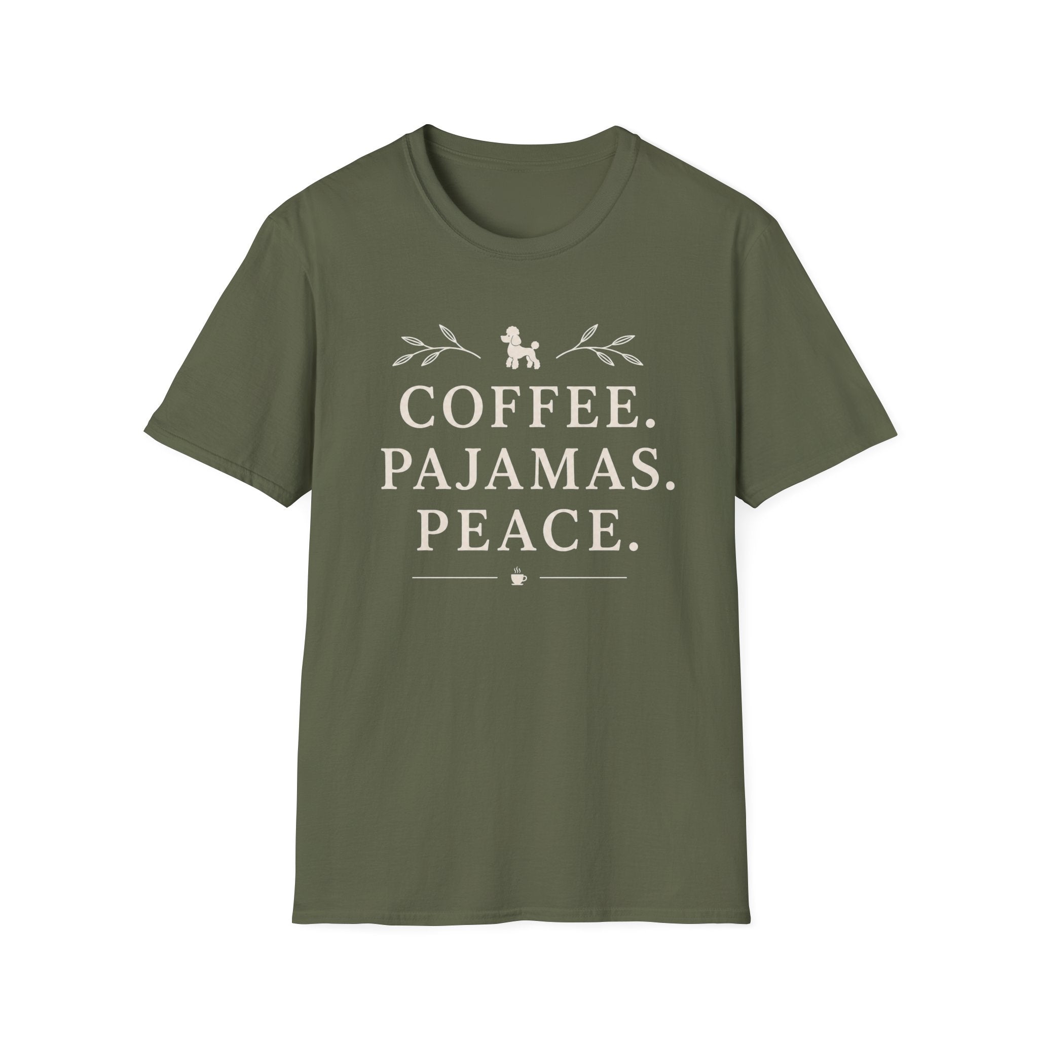 Coffee.Pajamas.Peace. T-Shirt