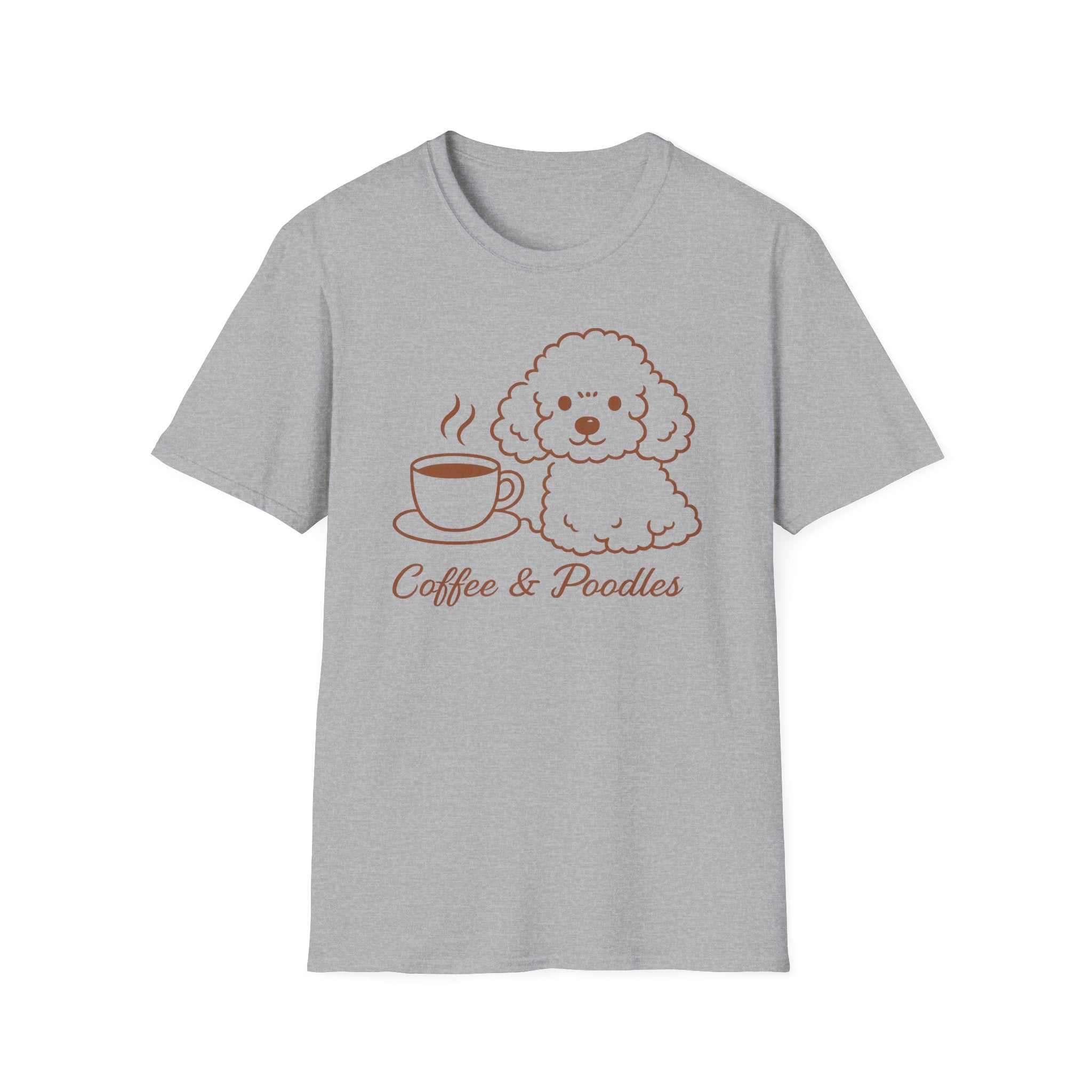 Coffee & Poodles Brown Silhoutte T-Shirt