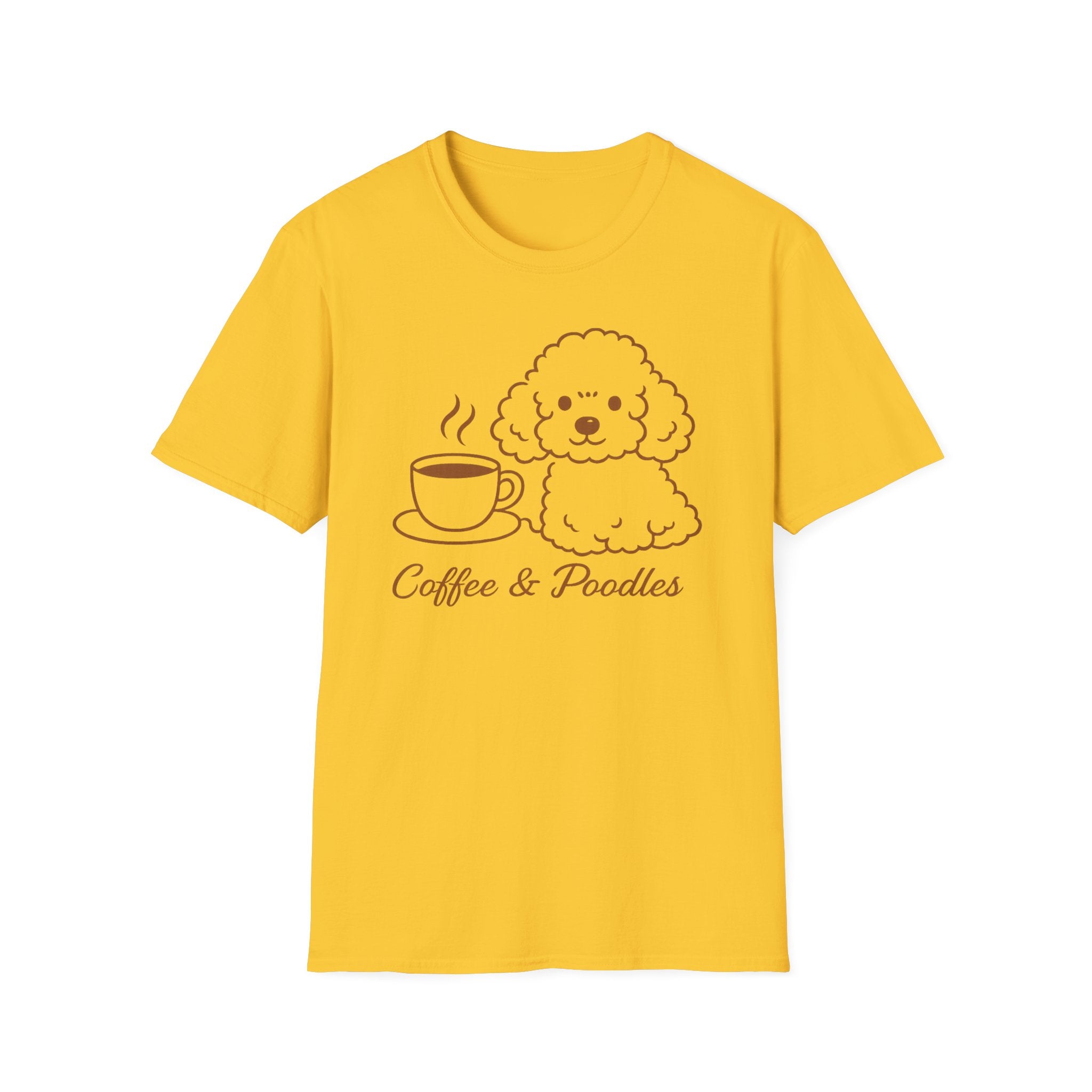 Coffee & Poodles Brown Silhoutte T-Shirt