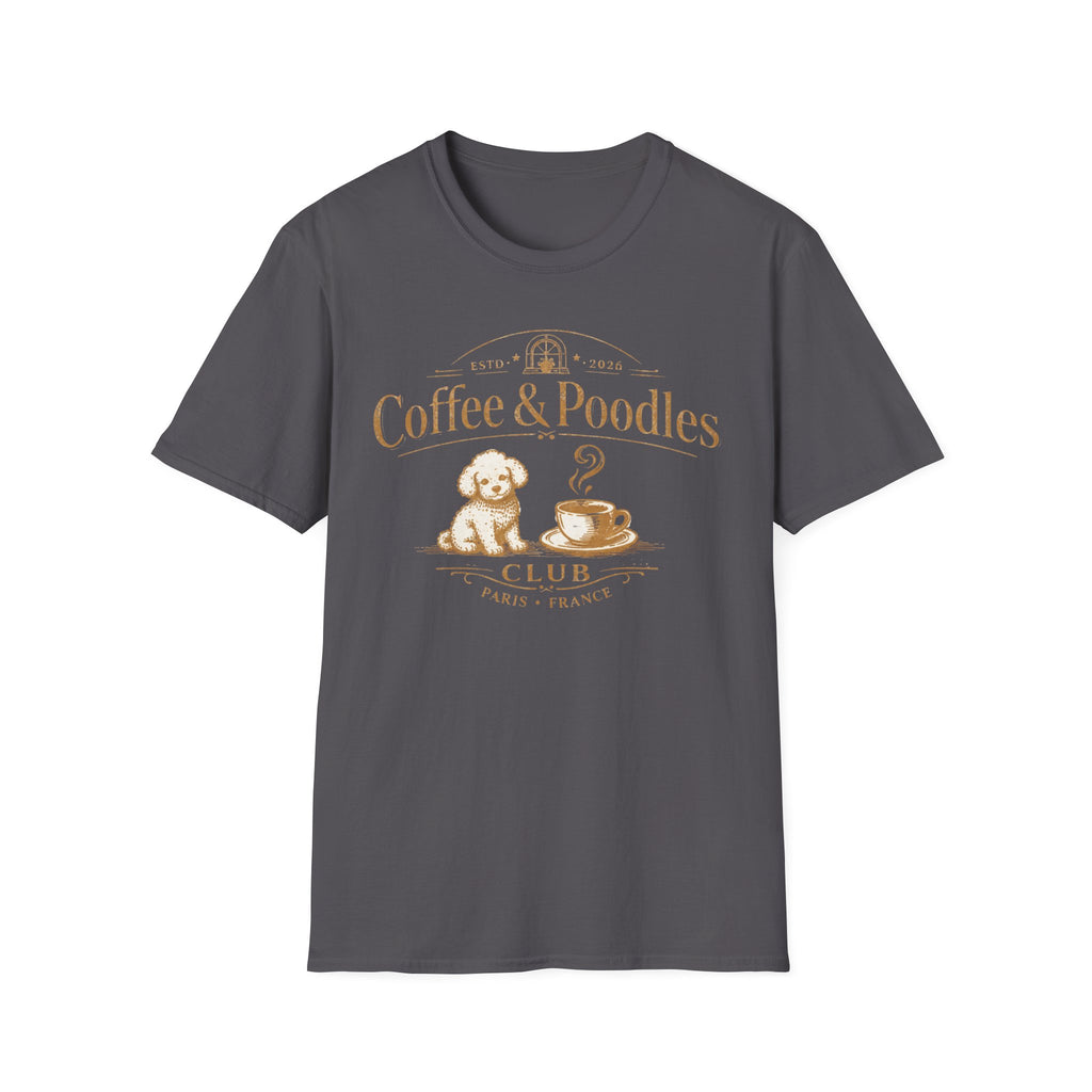 Vintage Coffee & Poodles Club 2026 T-Shirt