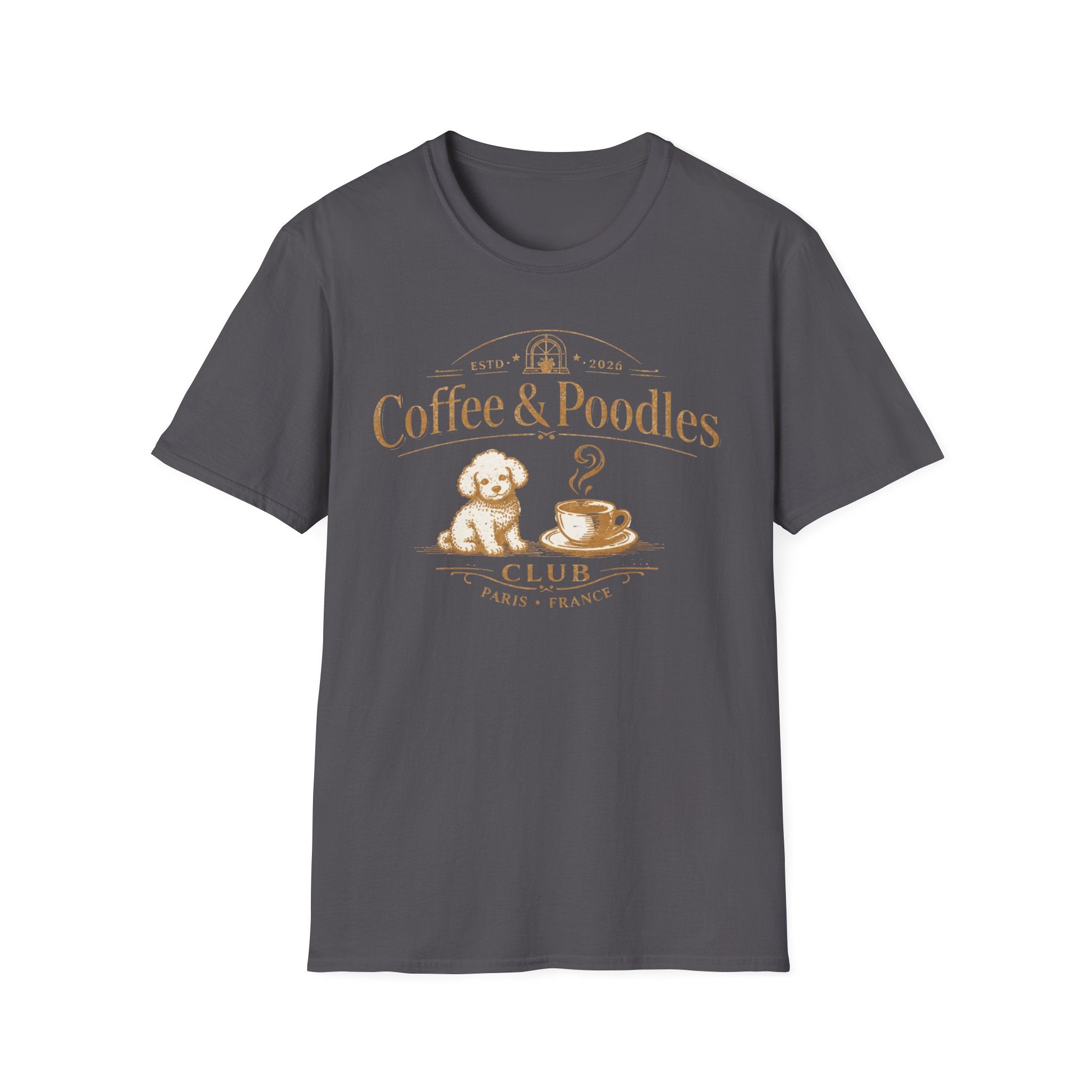 Vintage Coffee & Poodles Club 2026 T-Shirt
