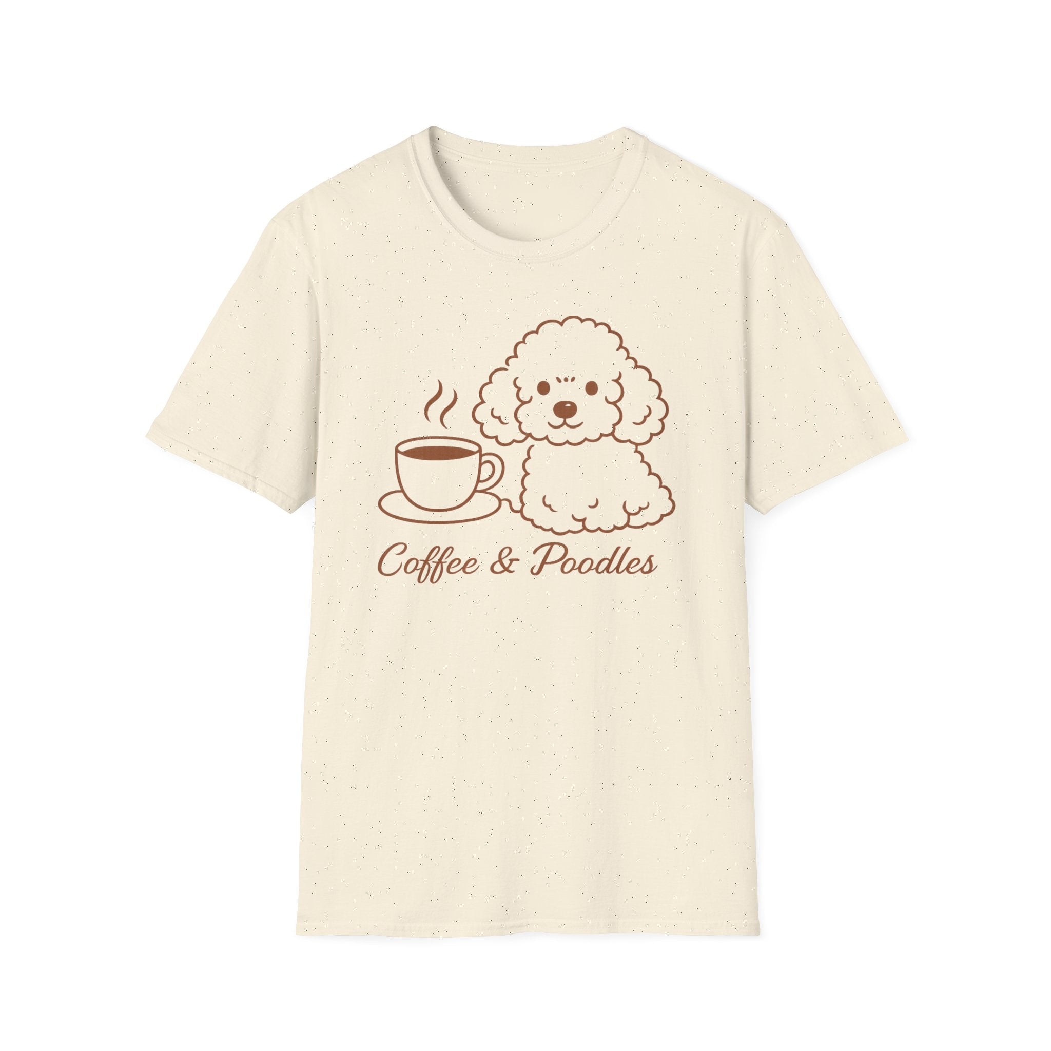 Coffee & Poodles Brown Silhoutte T-Shirt