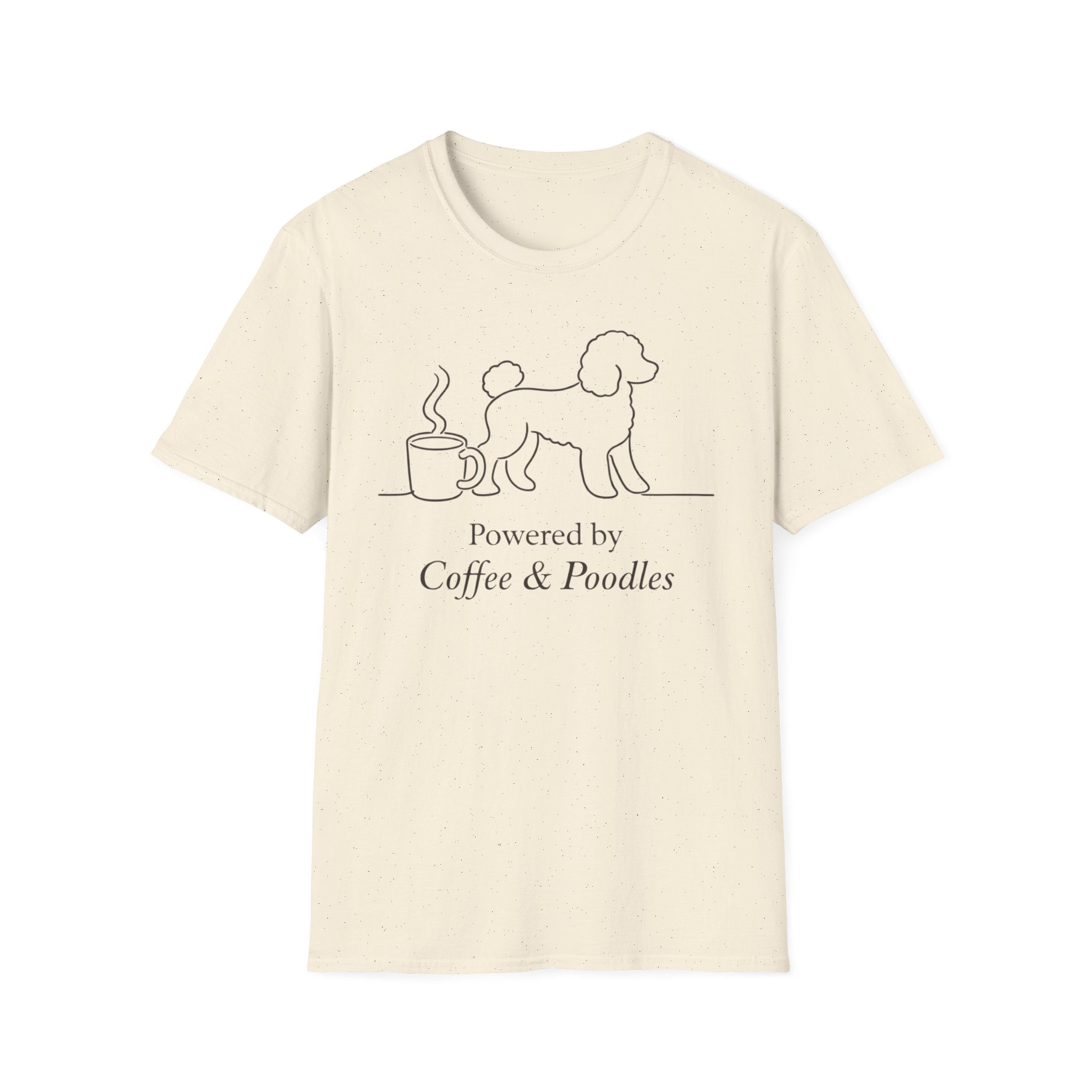 Powered By Coffee & Poodles Silhoutte T-Shirt