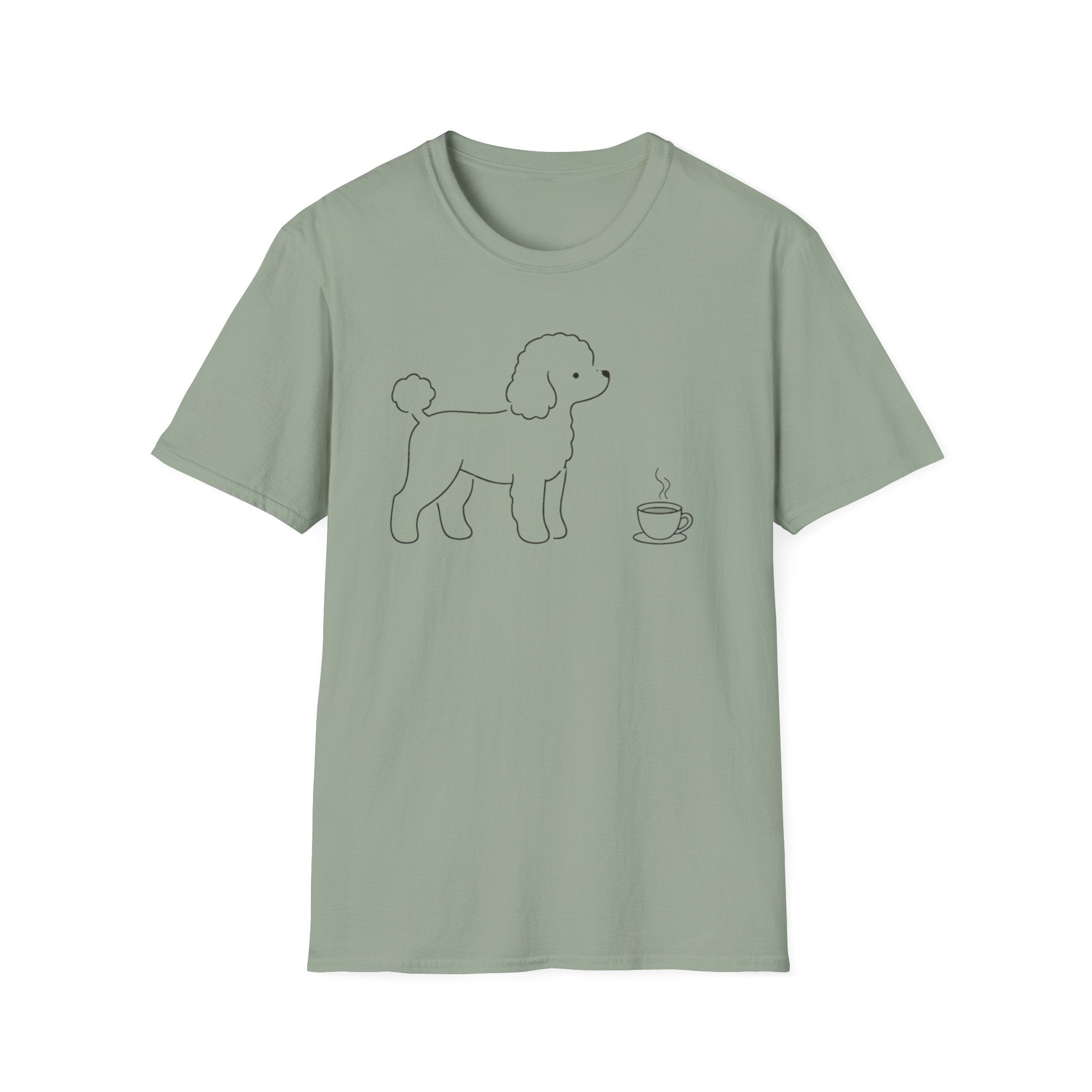 Poodle & Coffee Silhoutte T-Shirt