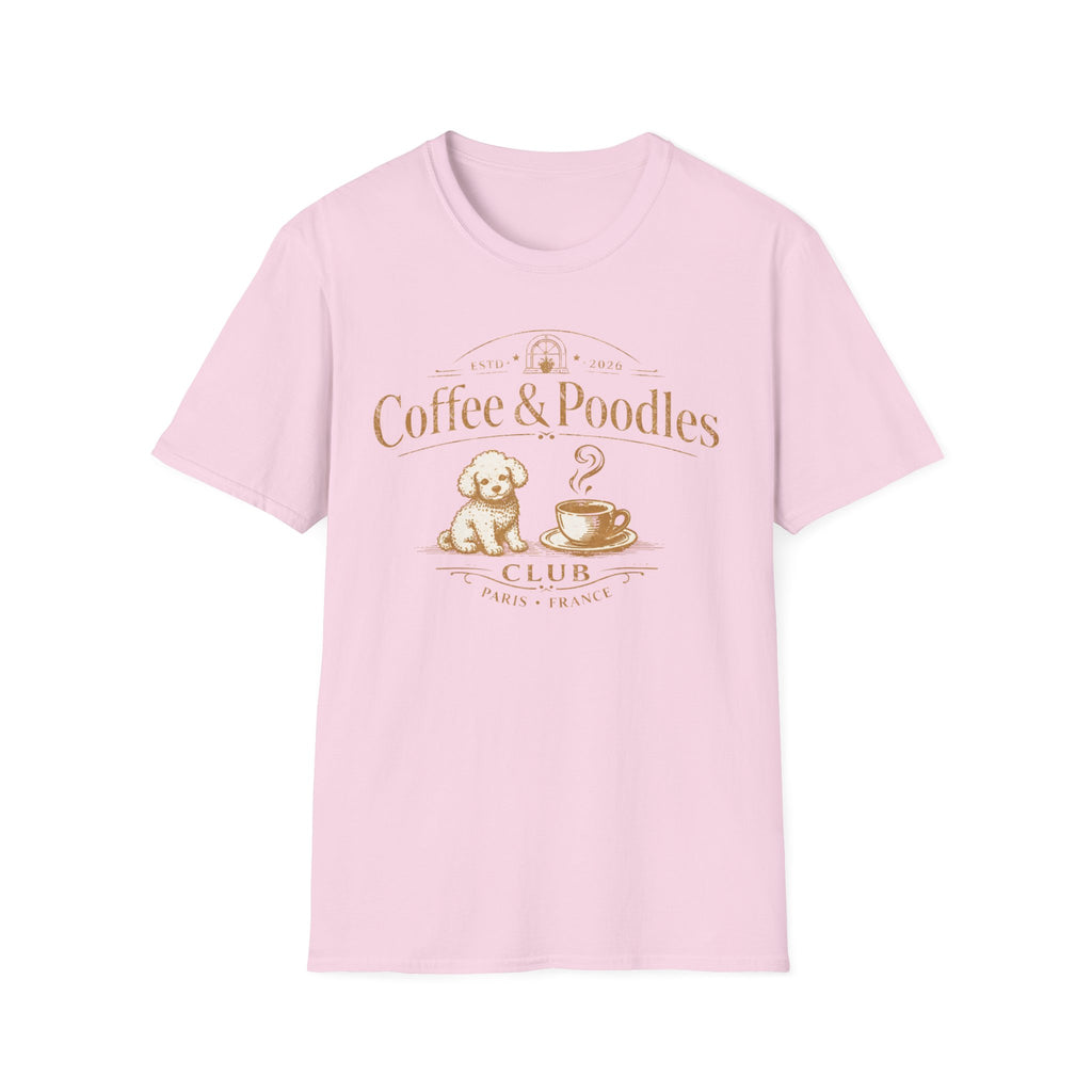 Vintage Coffee & Poodles Club 2026 T-Shirt