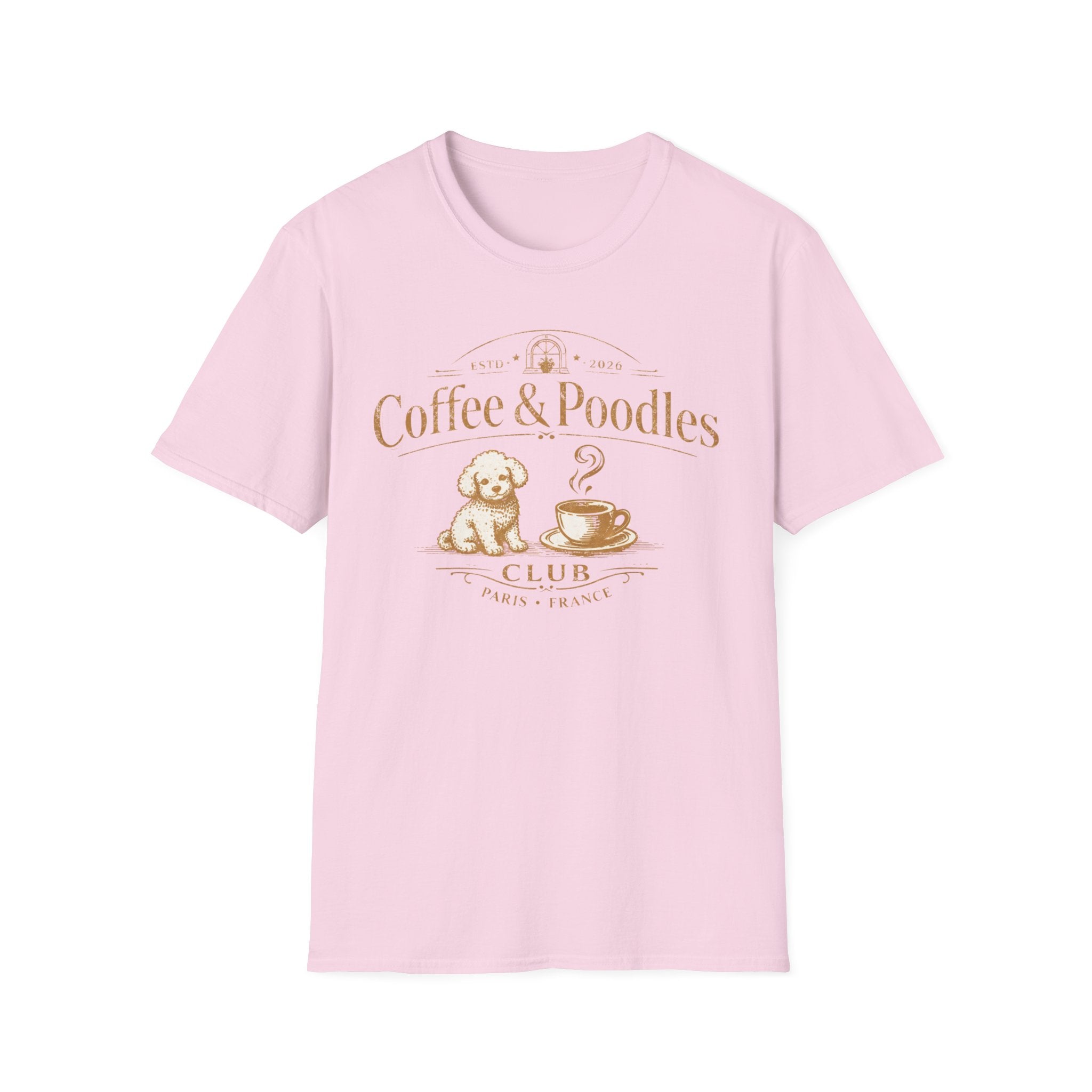 Vintage Coffee & Poodles Club 2026 T-Shirt