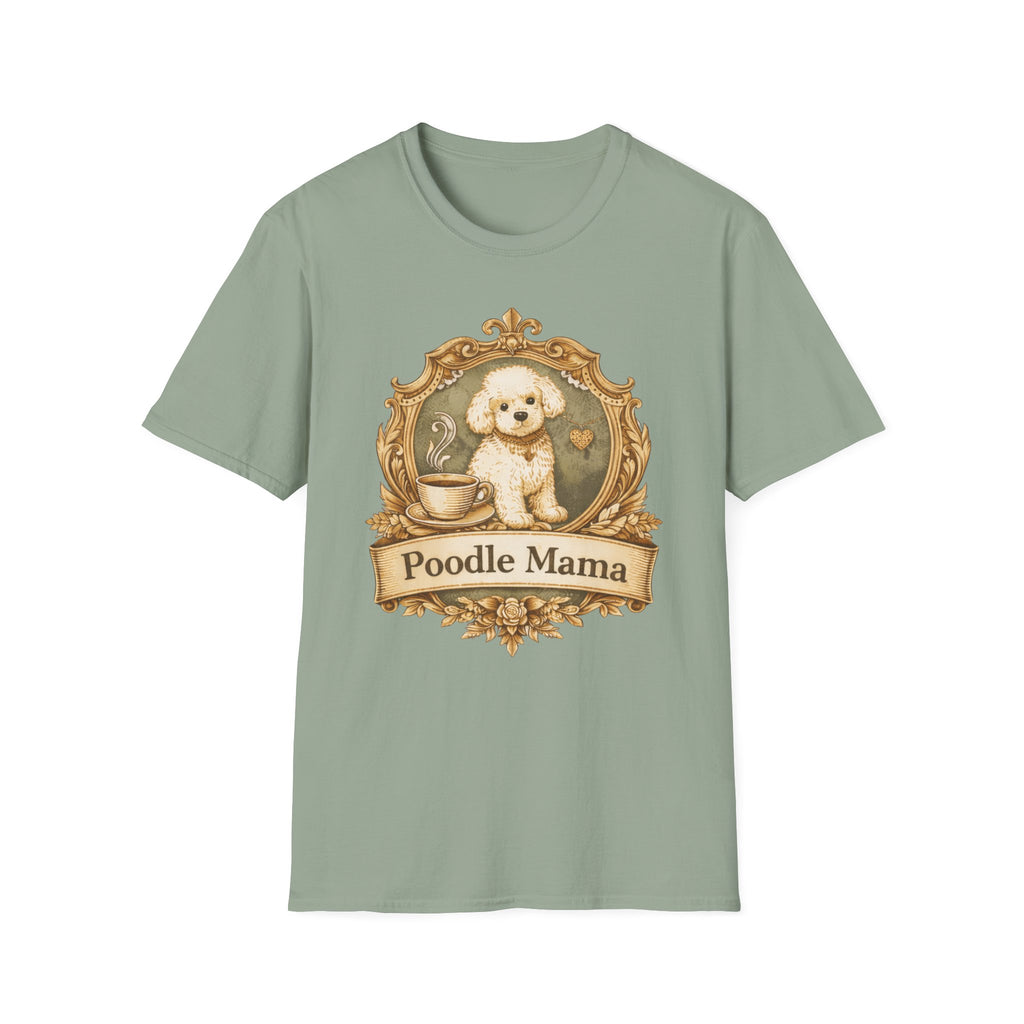 Poodle Mama Filigree Emblem T-Shirt