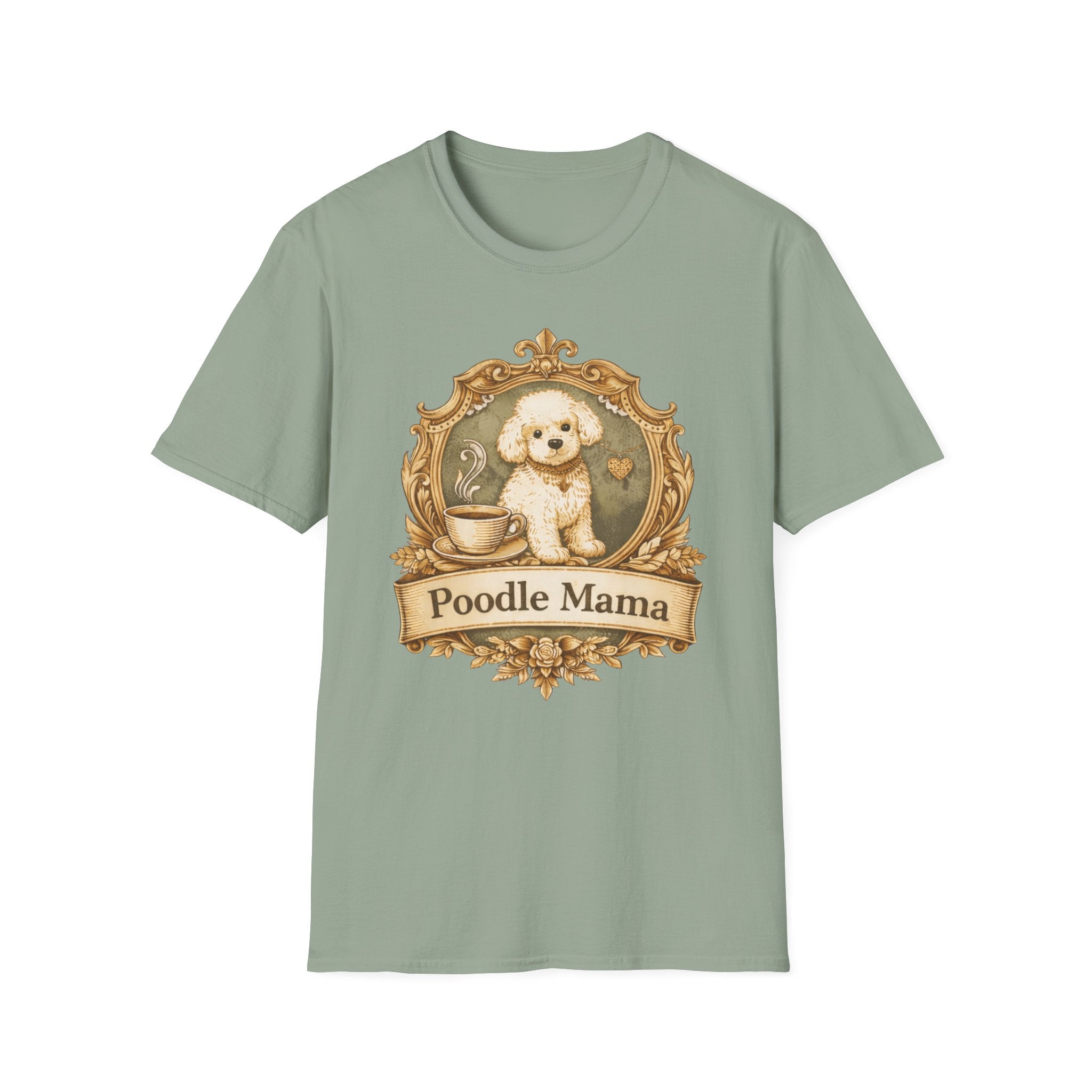 Poodle Mama Filigree Emblem T-Shirt