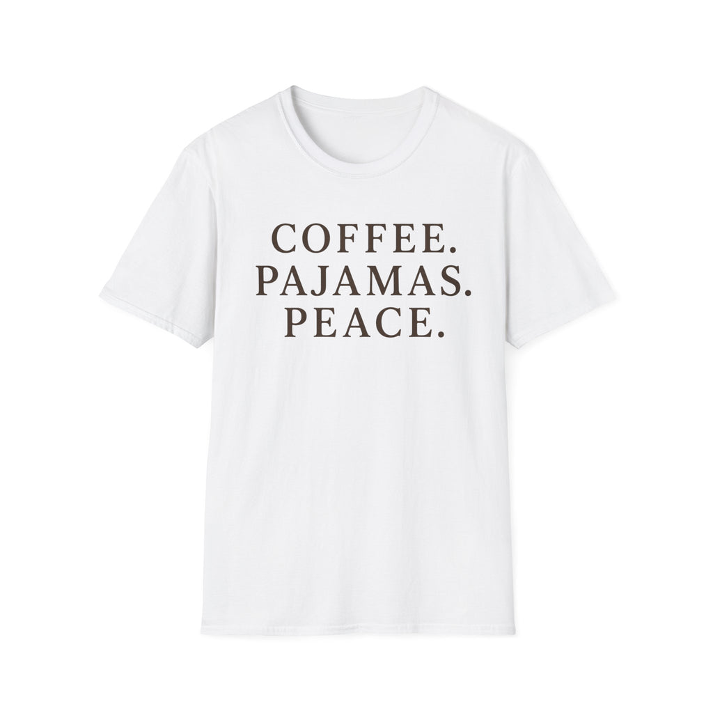 Coffee.Pajamas.Peace. T-Shirt