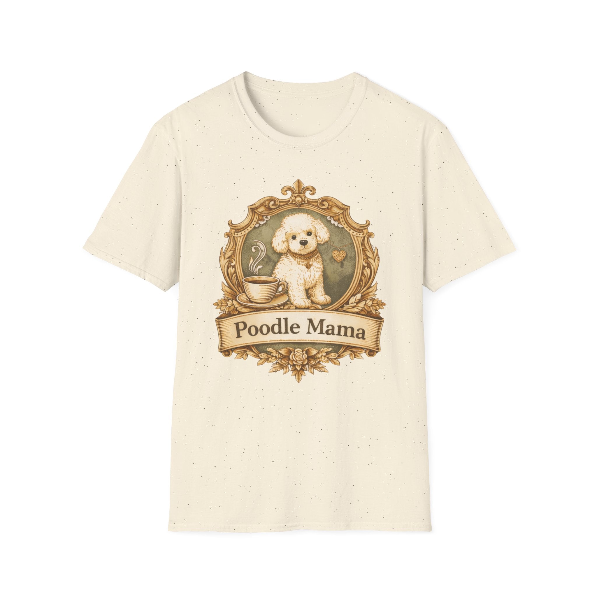 Poodle Mama Filigree Emblem T-Shirt